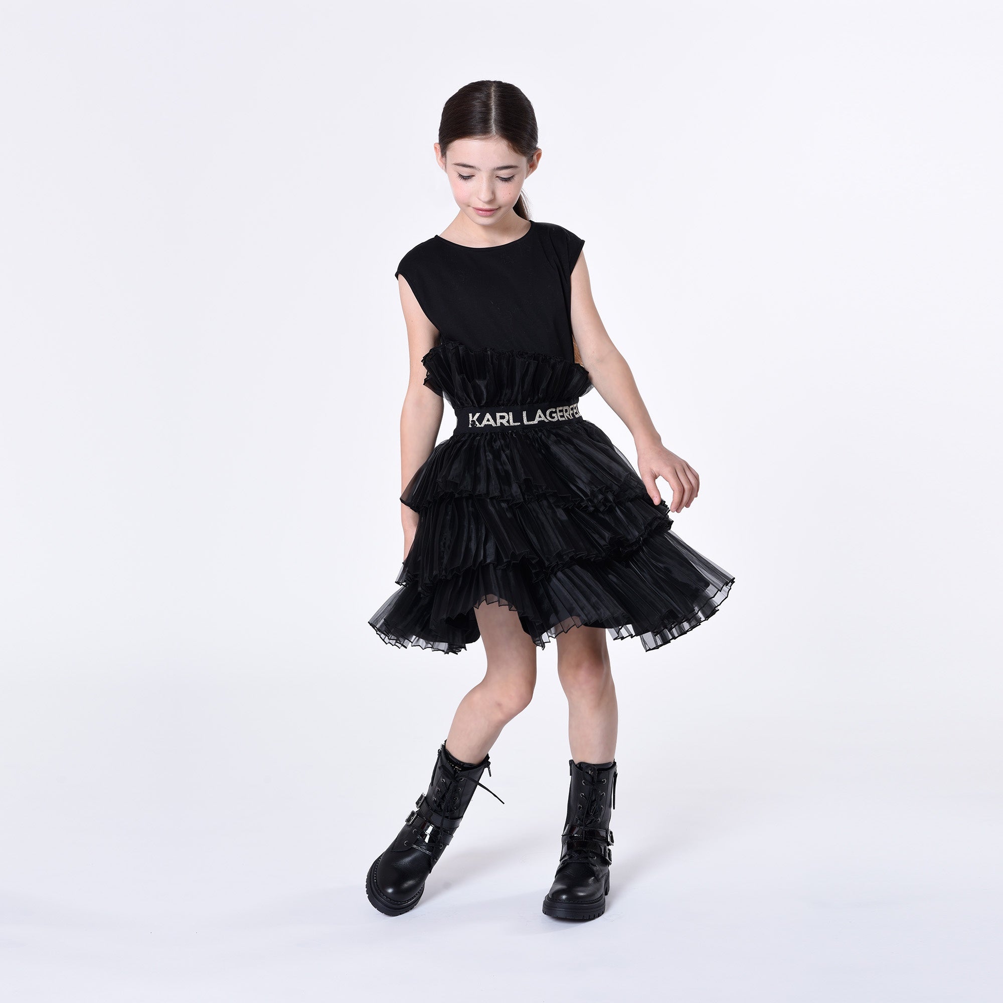 KARL LAGERFELD PLEATED CEREMONY DRESS
