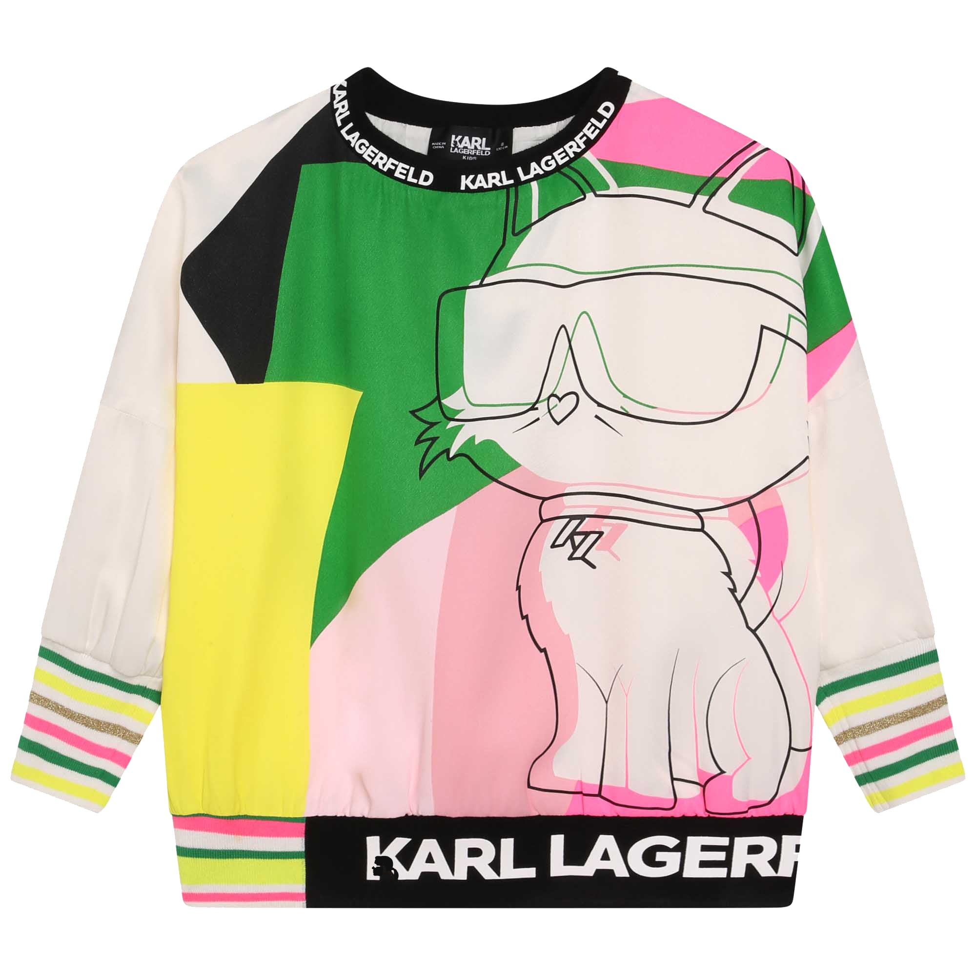KARL LAGERFELD SWEAT TOP CHOUPETTE PRINT