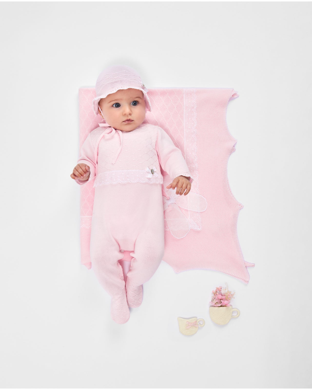 KNIT NEWBORN ROMPER "LINDA"