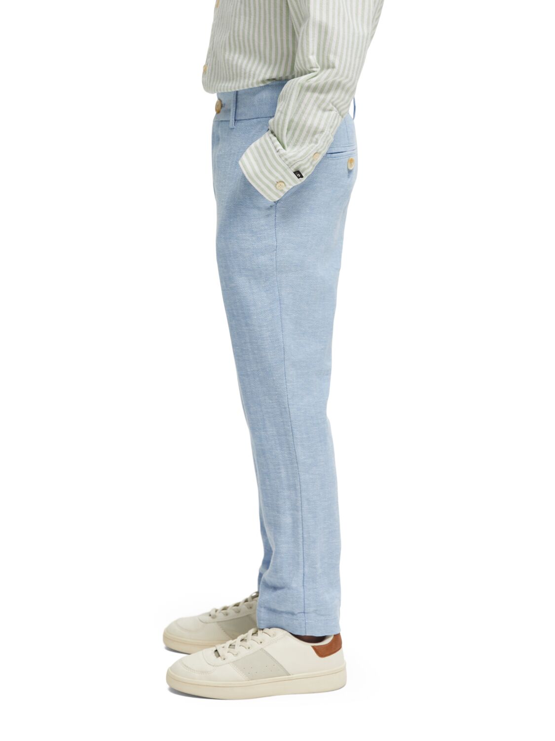 Loose tapered-fit Linen blend