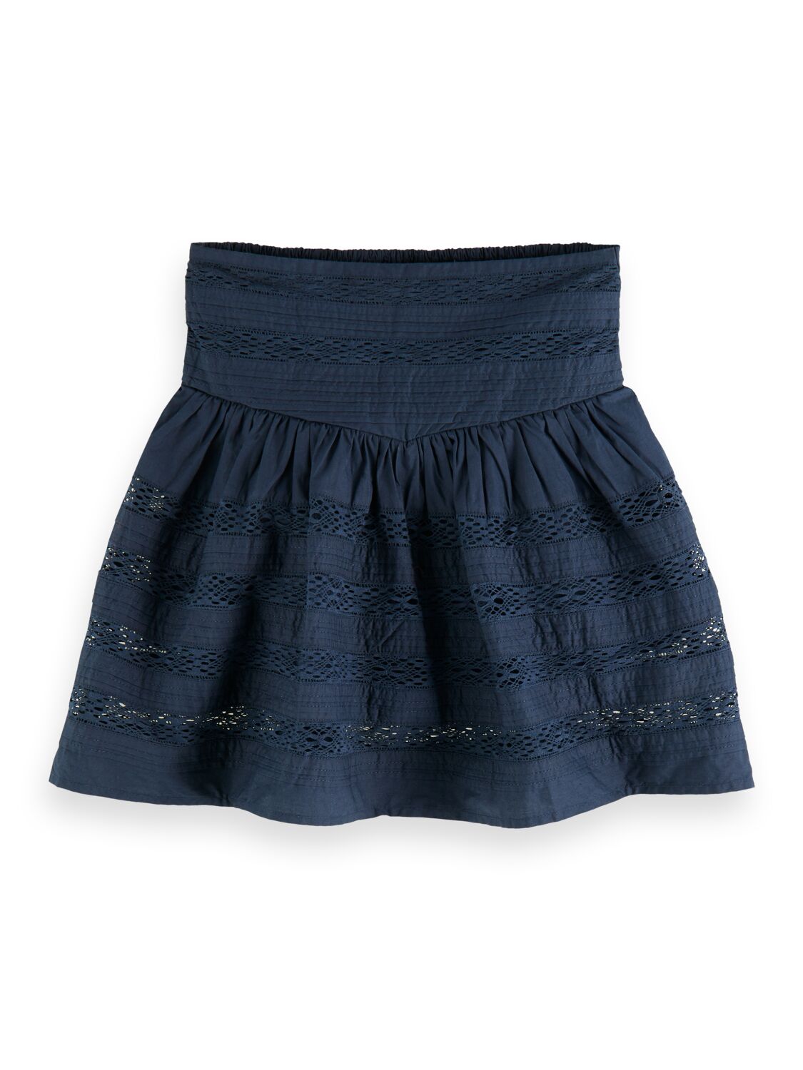 Layered lace tape skirt in Org