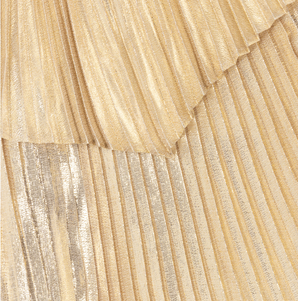 STELLA MCCARTNEY GOLD PLEATED DRESS