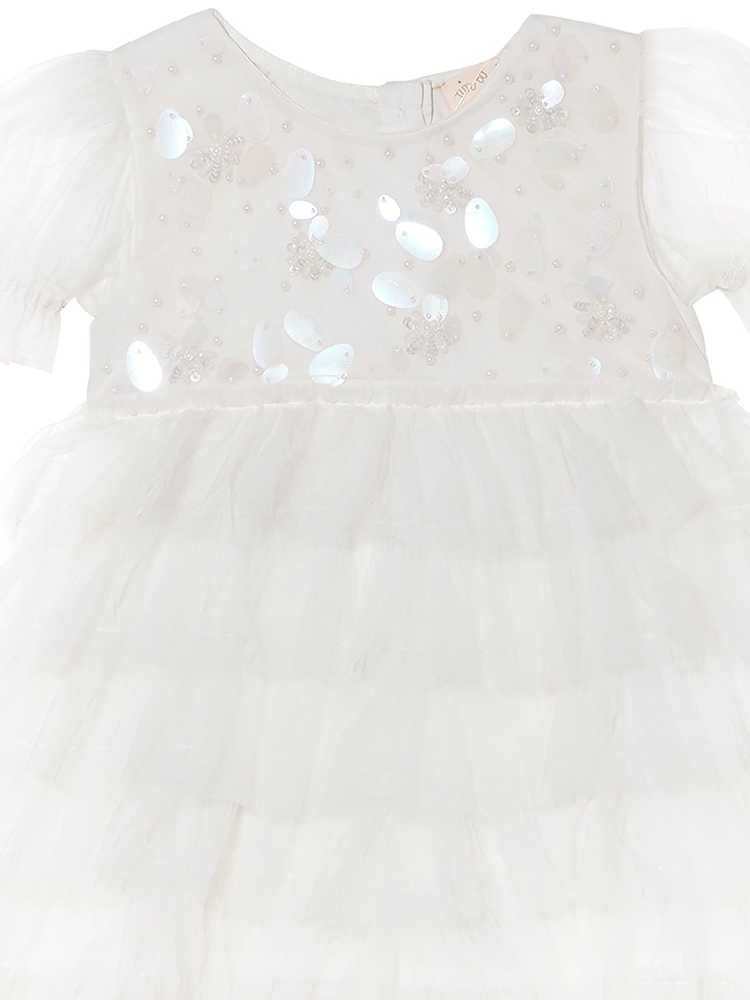 TUTU DU MONDE-Bébé White Lucky Charm Tulle Dress