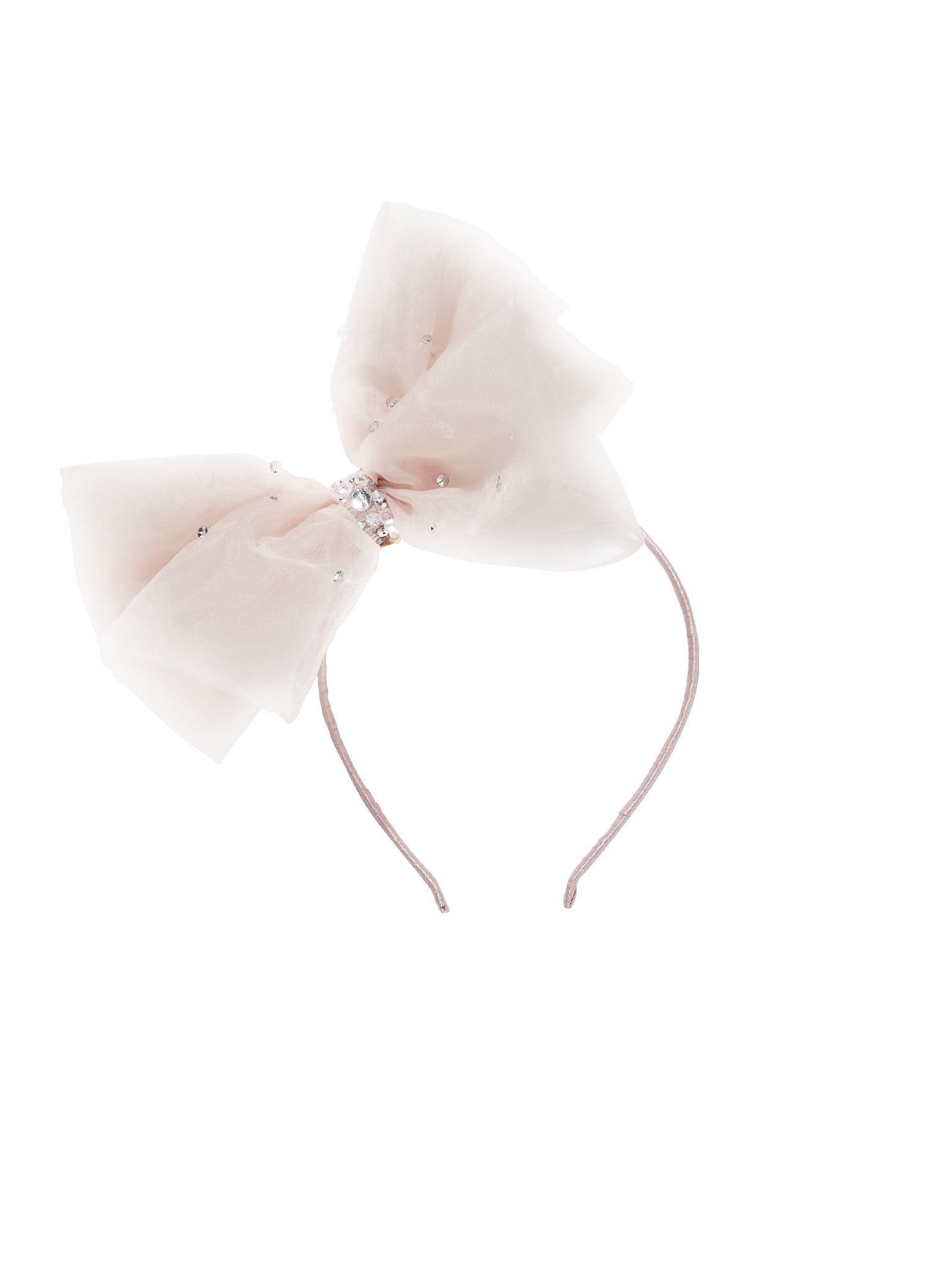 TUTU DU MONDE- Crystal Bow Headband-Porcelain Pink