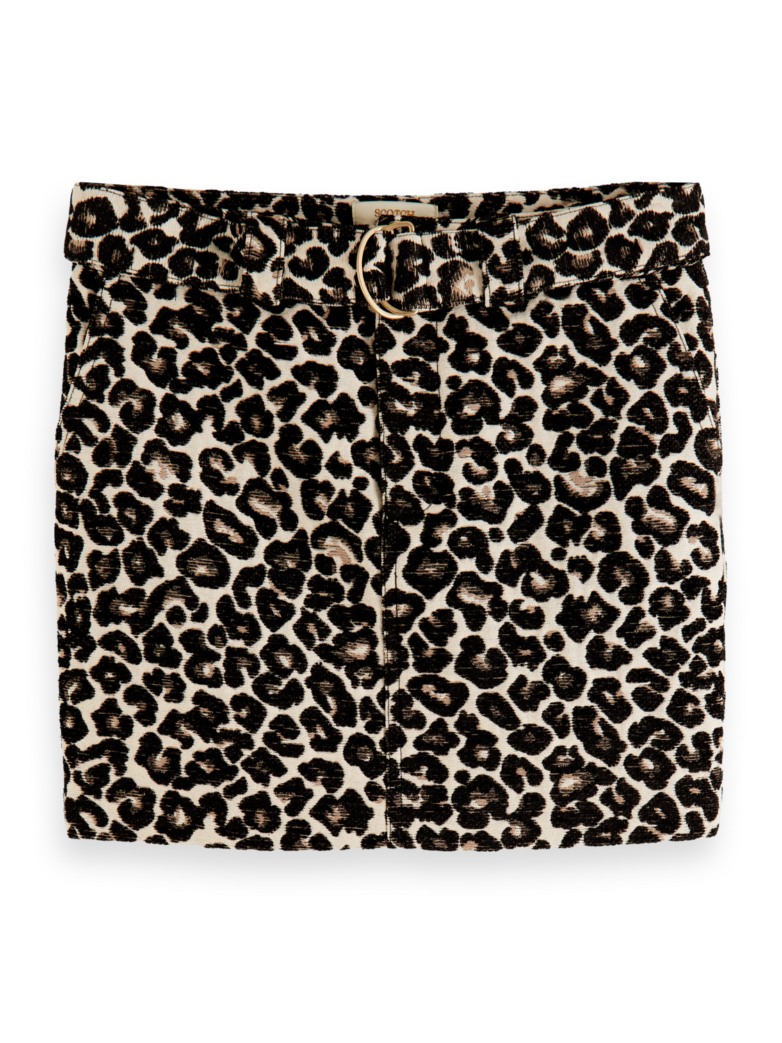Kids - Leopard jacquard skirt