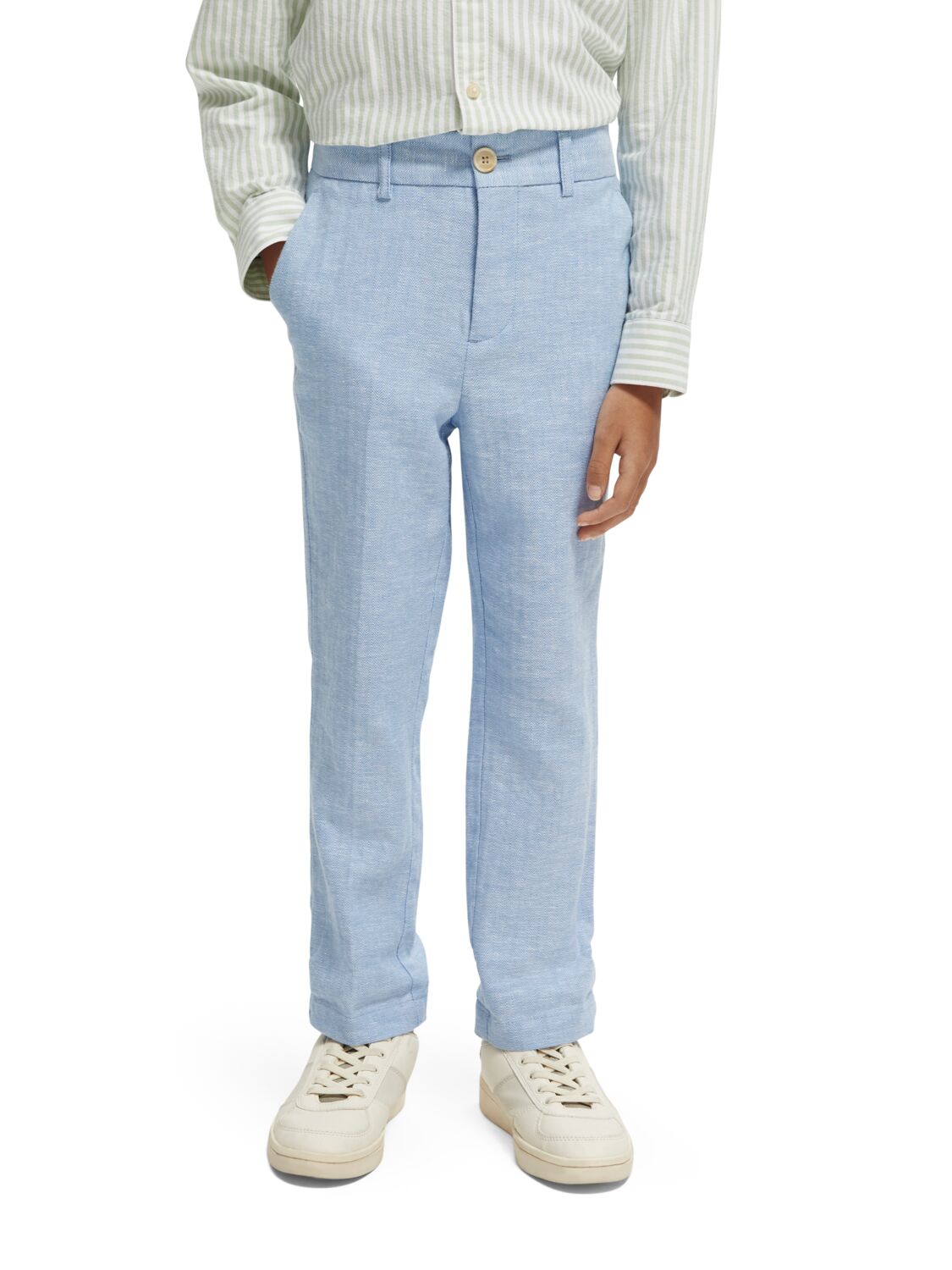 Loose tapered-fit Linen blend