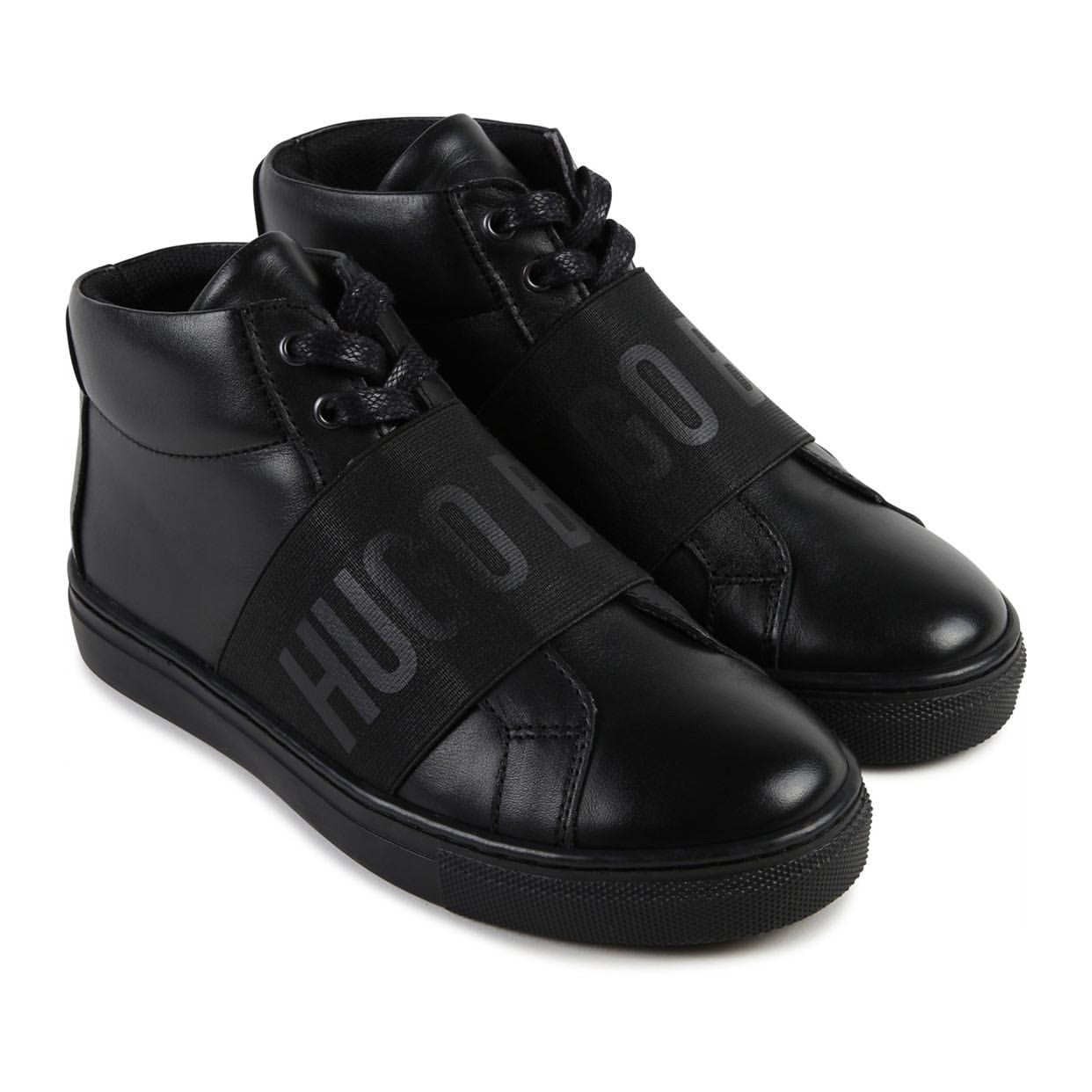 HUGO BOSS Cow Leather High Top Sneakers