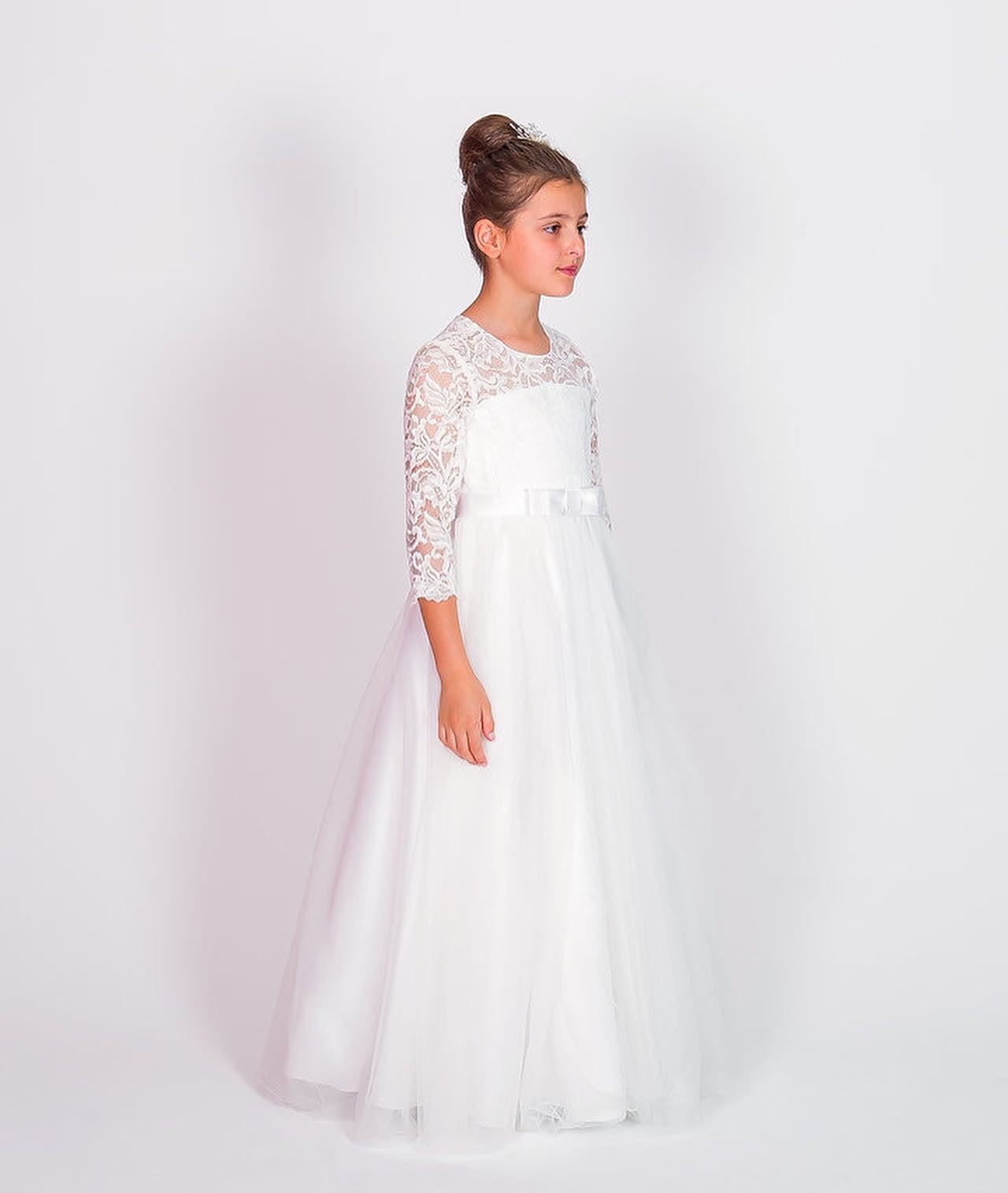 Elena White luxurious lace bodice Communion Dress