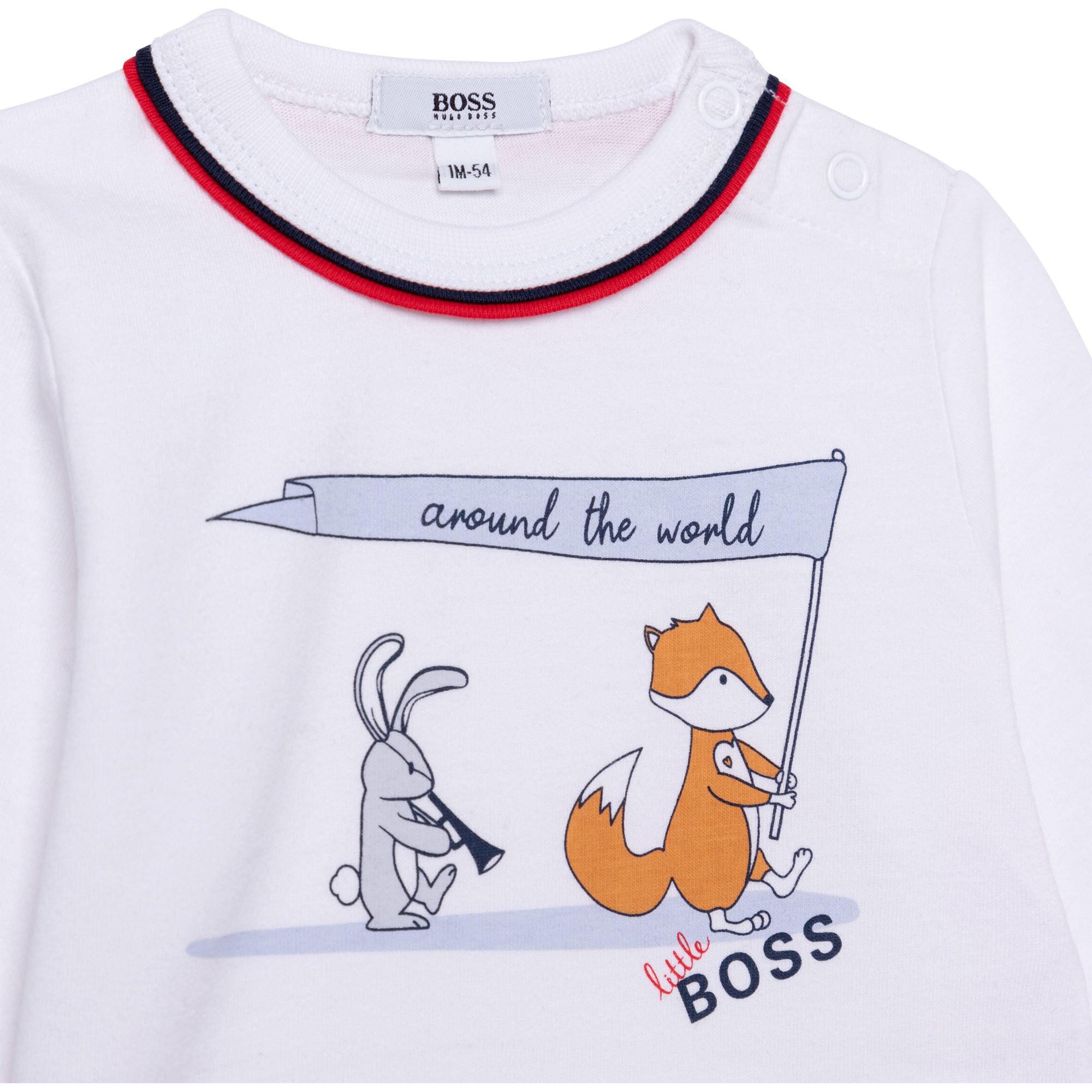 HUGO BOSS White Baby Long Sleeve T-Shirt