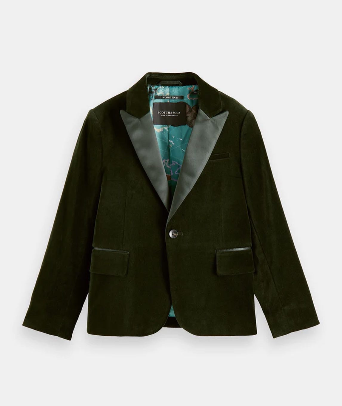 Satin-lapel velvet blazer