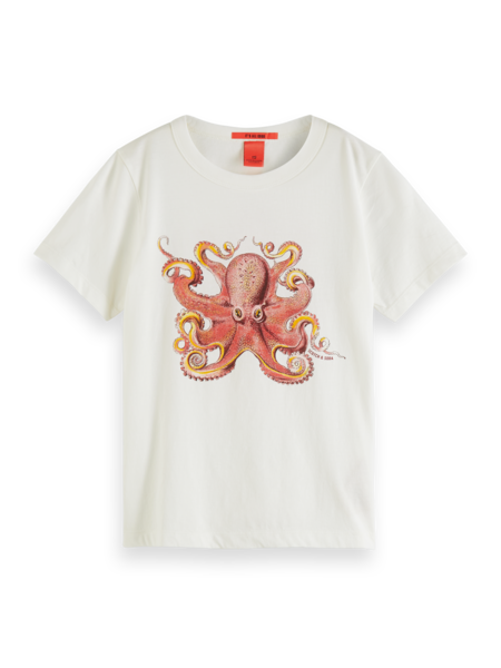 Scotch & Soda Short-sleeved graphic organic cotton T-shirt