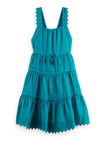 Scotch & Soda Zigzag detailed midi dress