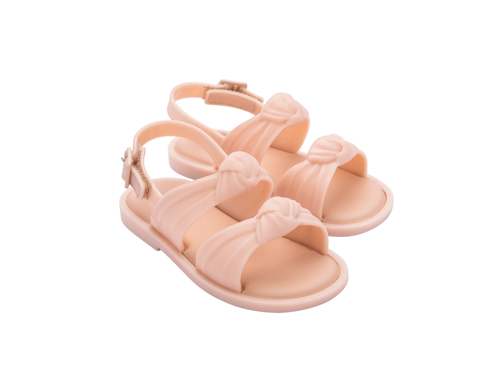 Mini Melissa Velvet Sandal BB - Pink Glitter