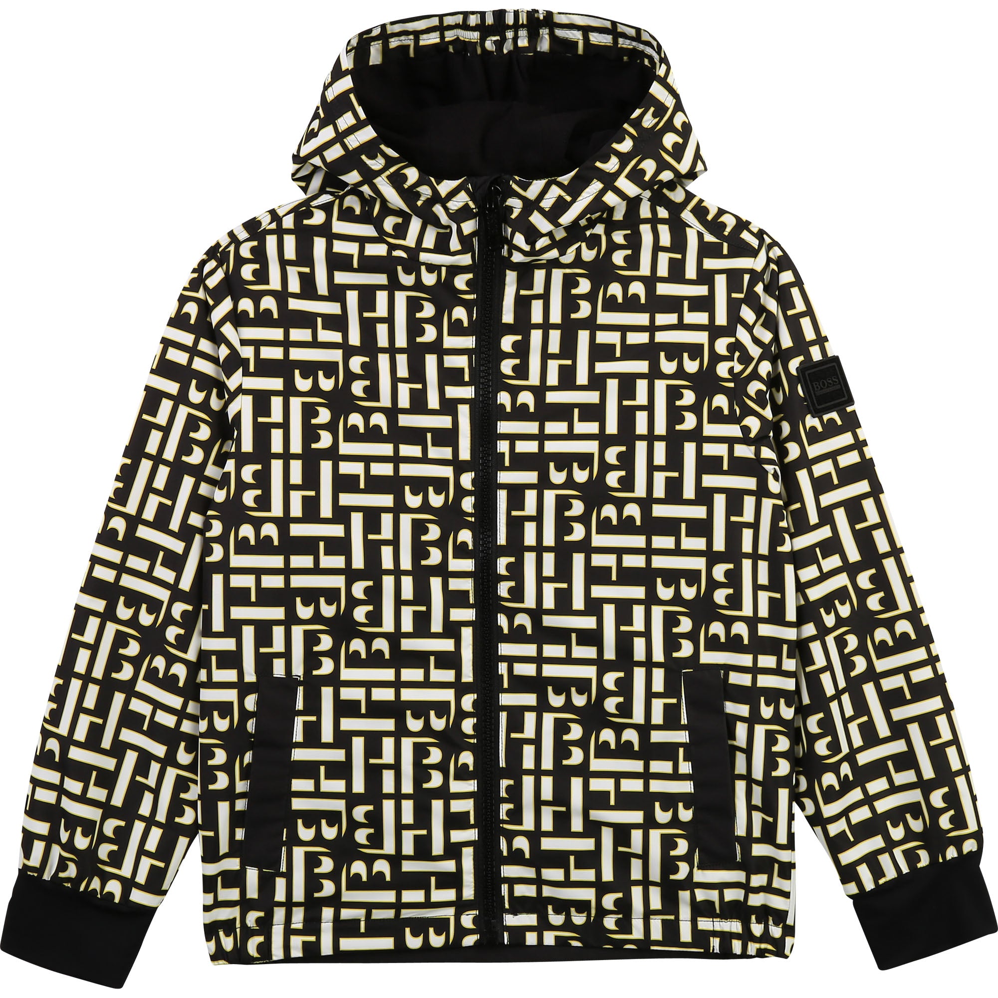 HUGO BOSS Black/Yellow Windbreaker Jacket