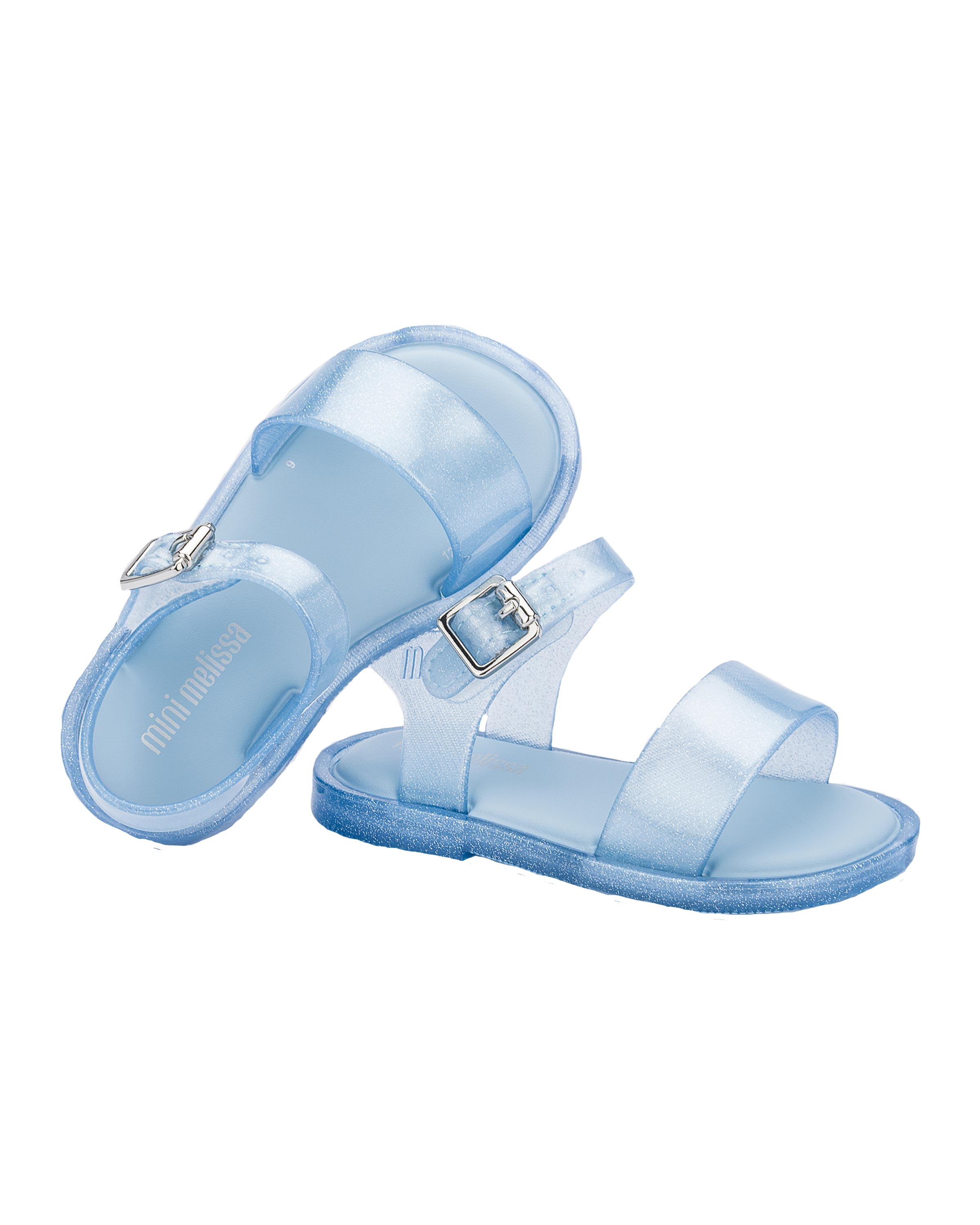 Mini Melissa Mar Sandal III BB - Blue Glitter