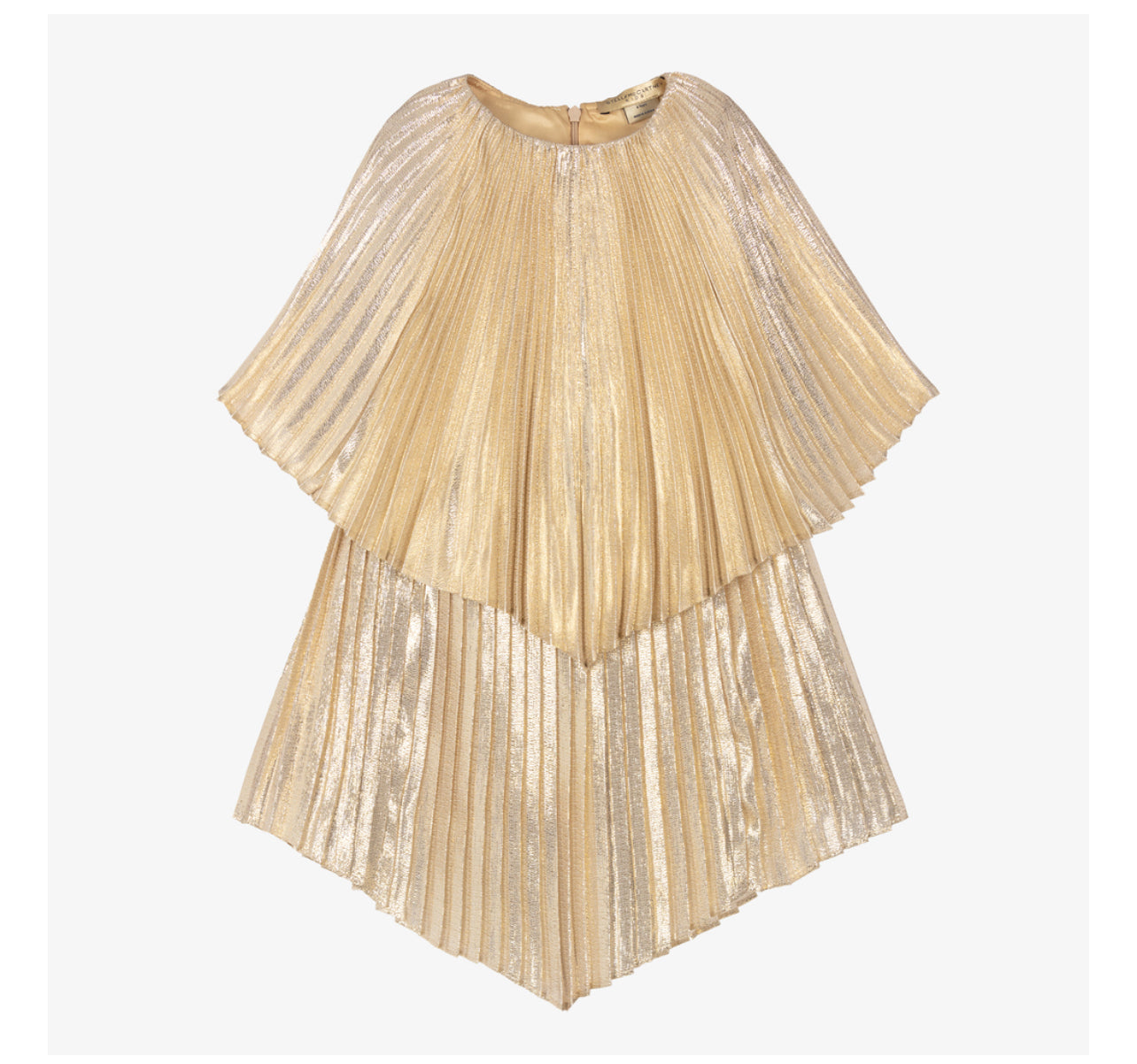 STELLA MCCARTNEY GOLD PLEATED DRESS