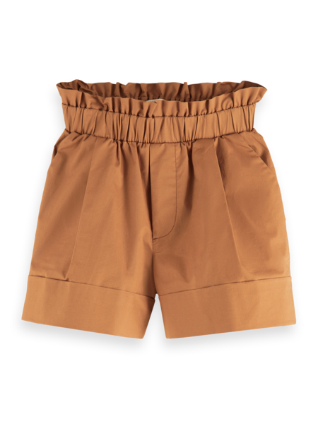 Scotch & Soda Wide-fit cotton-blend paper-bag shorts