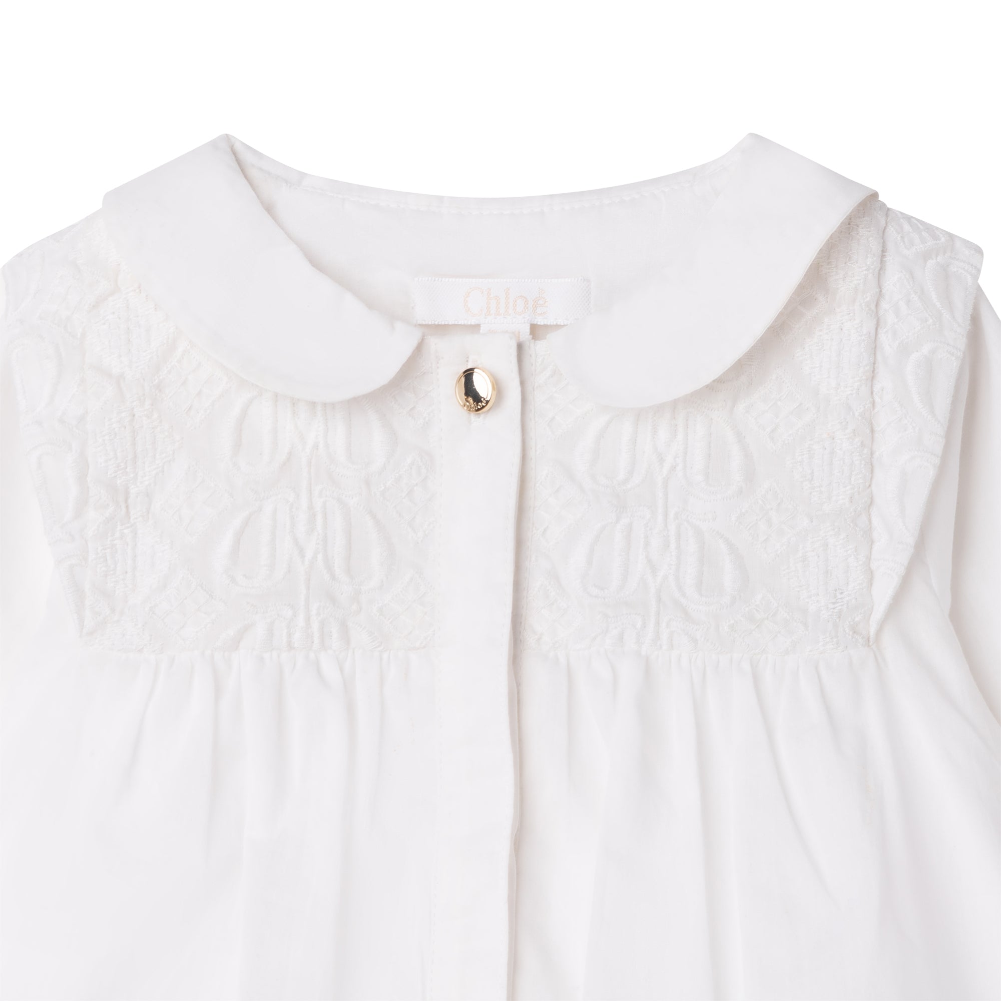 CHLOÉ WHITE TODDLER BLOUSE