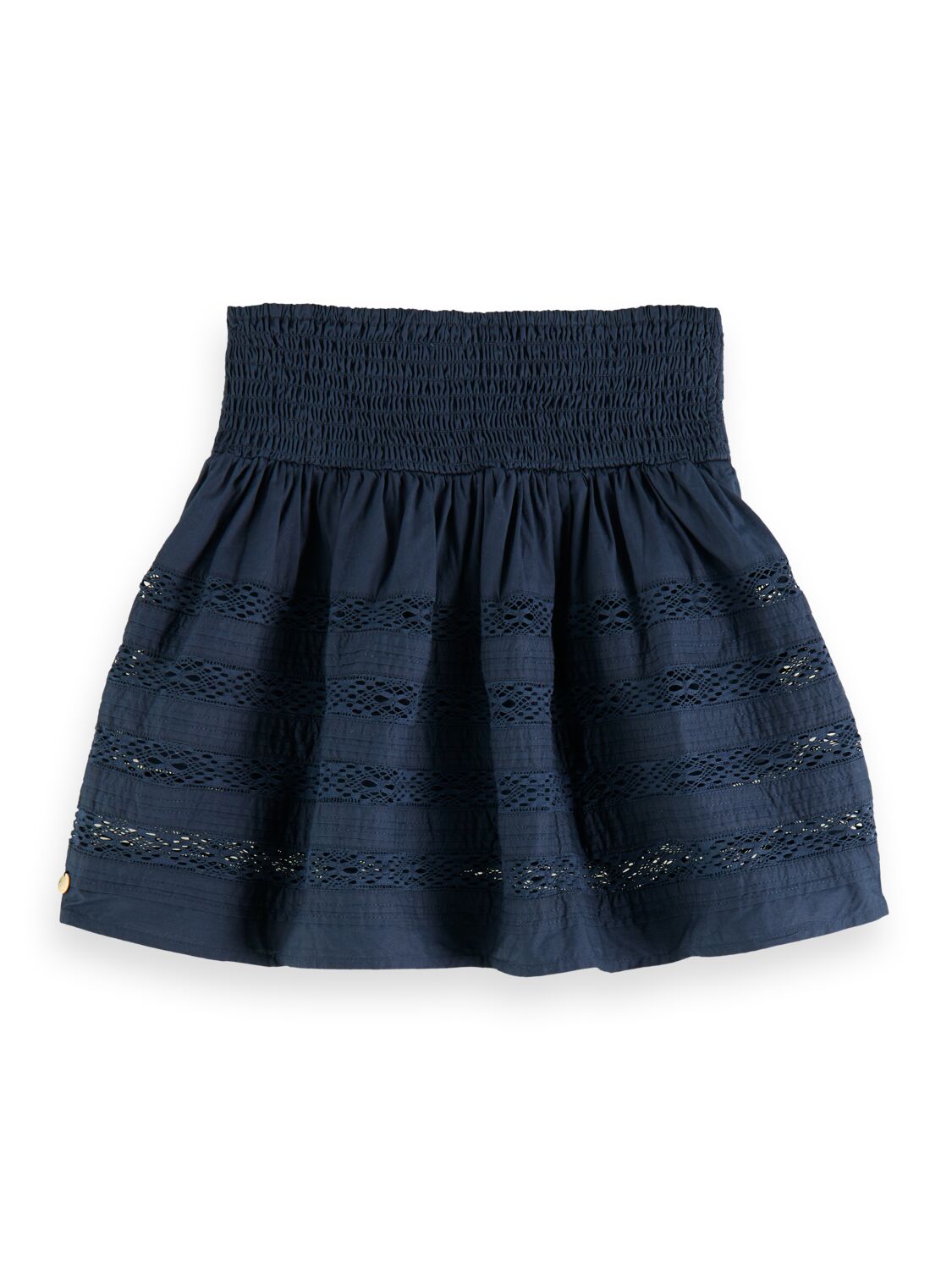Layered lace tape skirt in Org