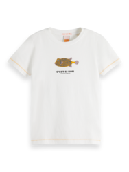 Scotch & Soda Fish-print organic cotton T-shirt