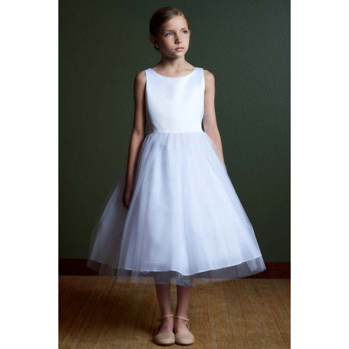Hannah High Quality Satin Bodice with Tulle Skirt