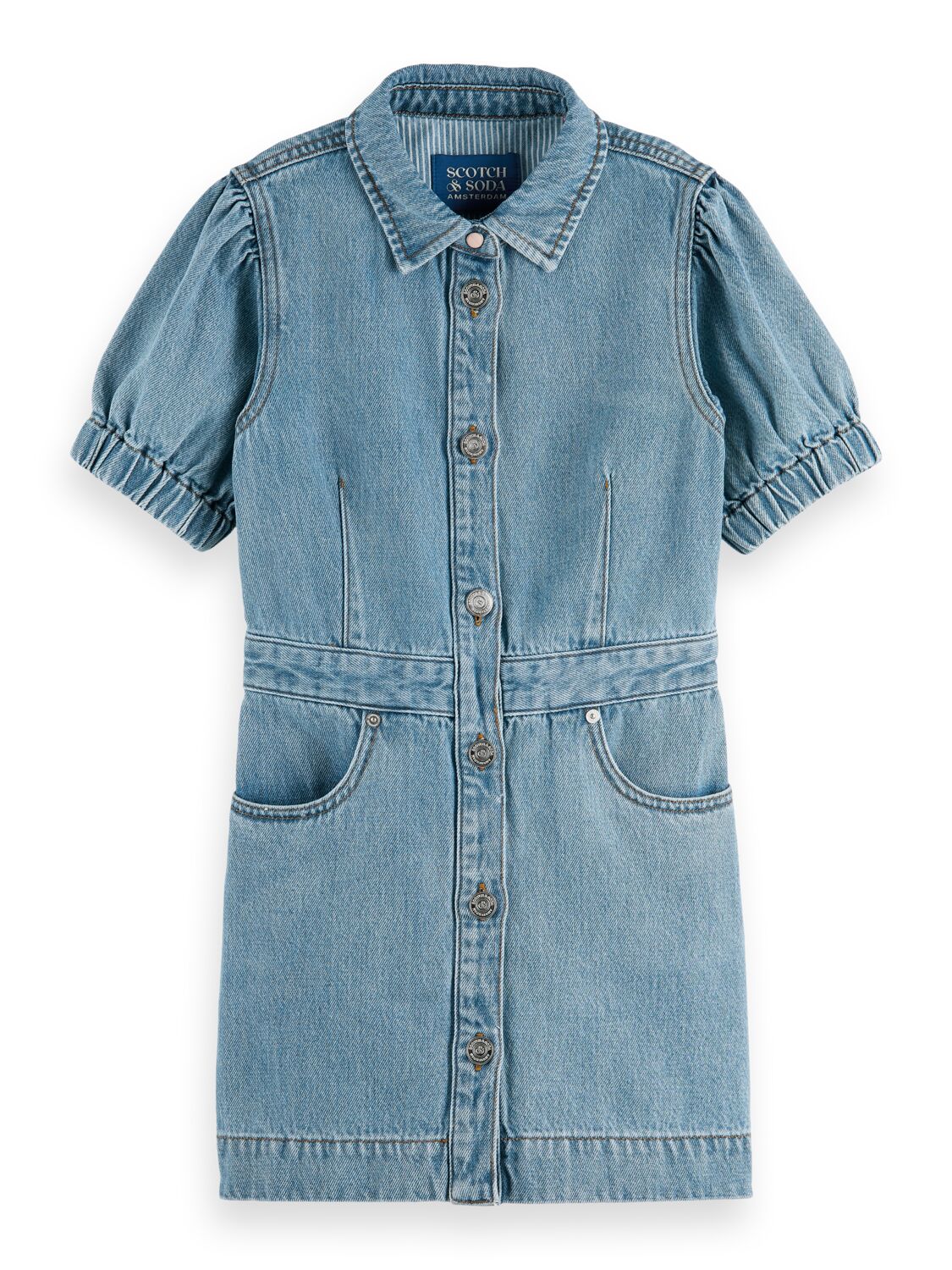 Short sleeve denim dress