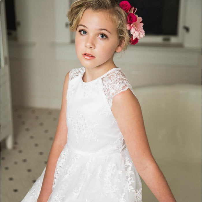 Cristina White Lace Communion Dress
