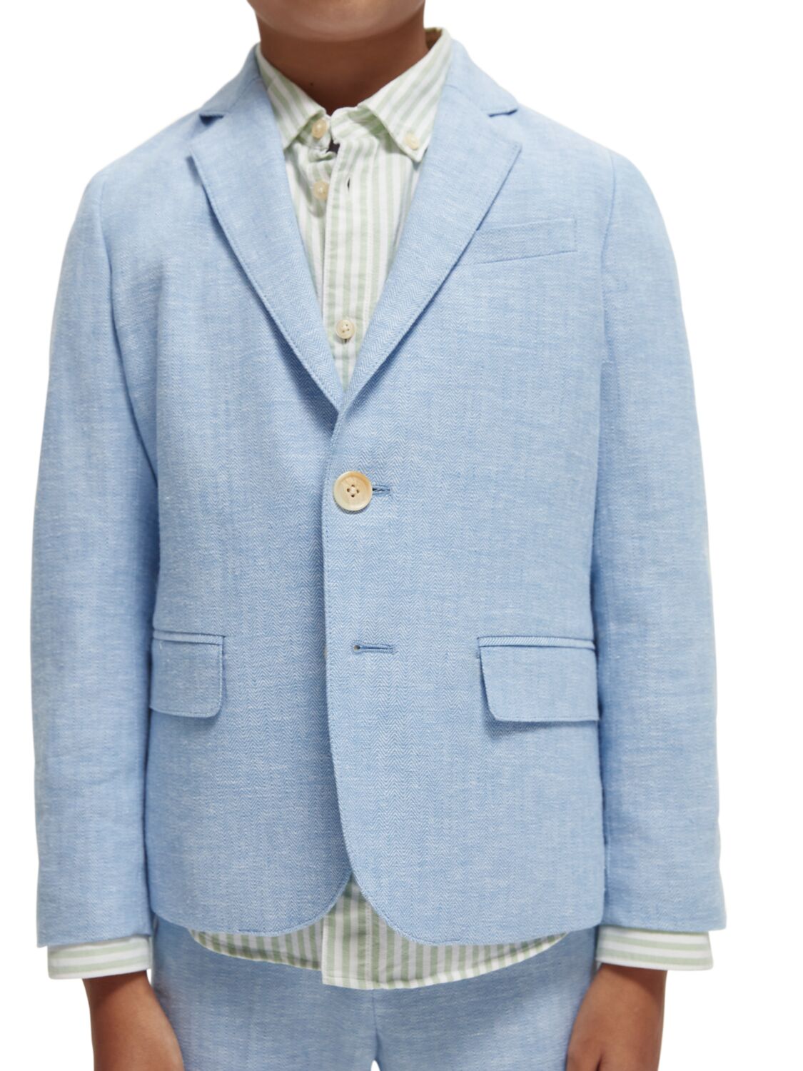 Herringbone structured Linen b