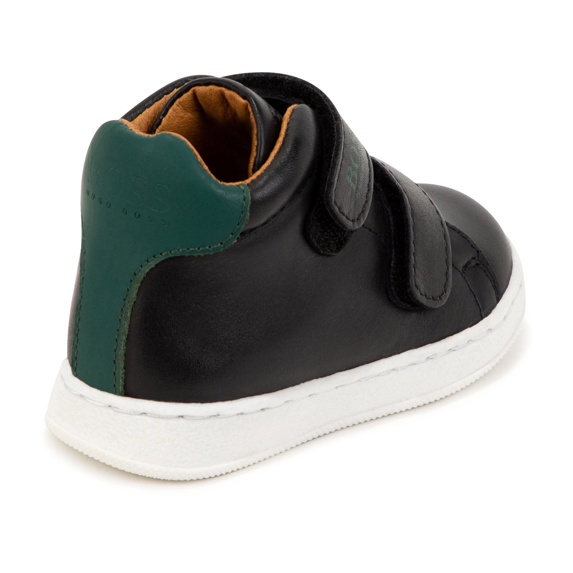 HUGO BOSS BLACK Leather Toddler Trainers
