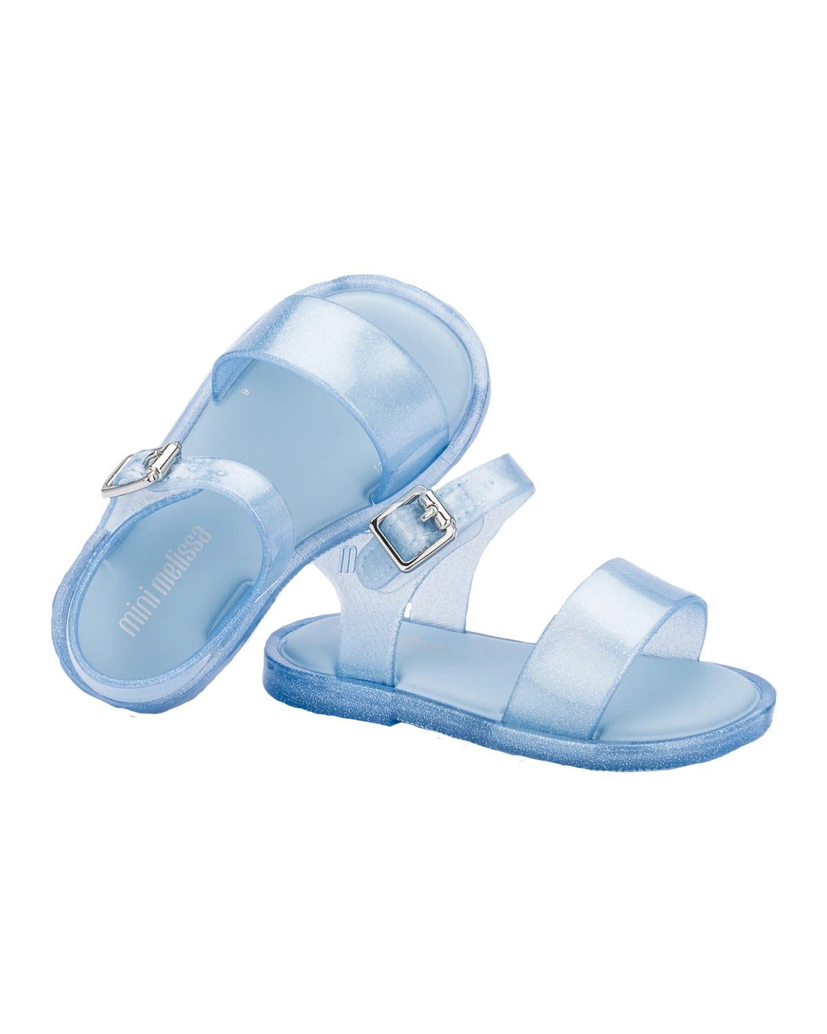 Mini Melissa Mar Sandal III BB - Blue Glitter