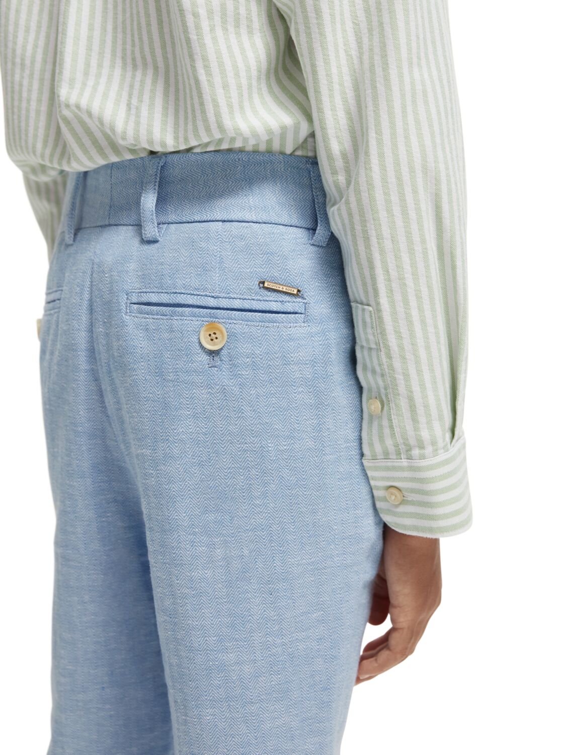 Loose tapered-fit Linen blend