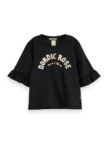 Scotch & Soda Boxy Fit T-Shirt 100% Cotton - Black