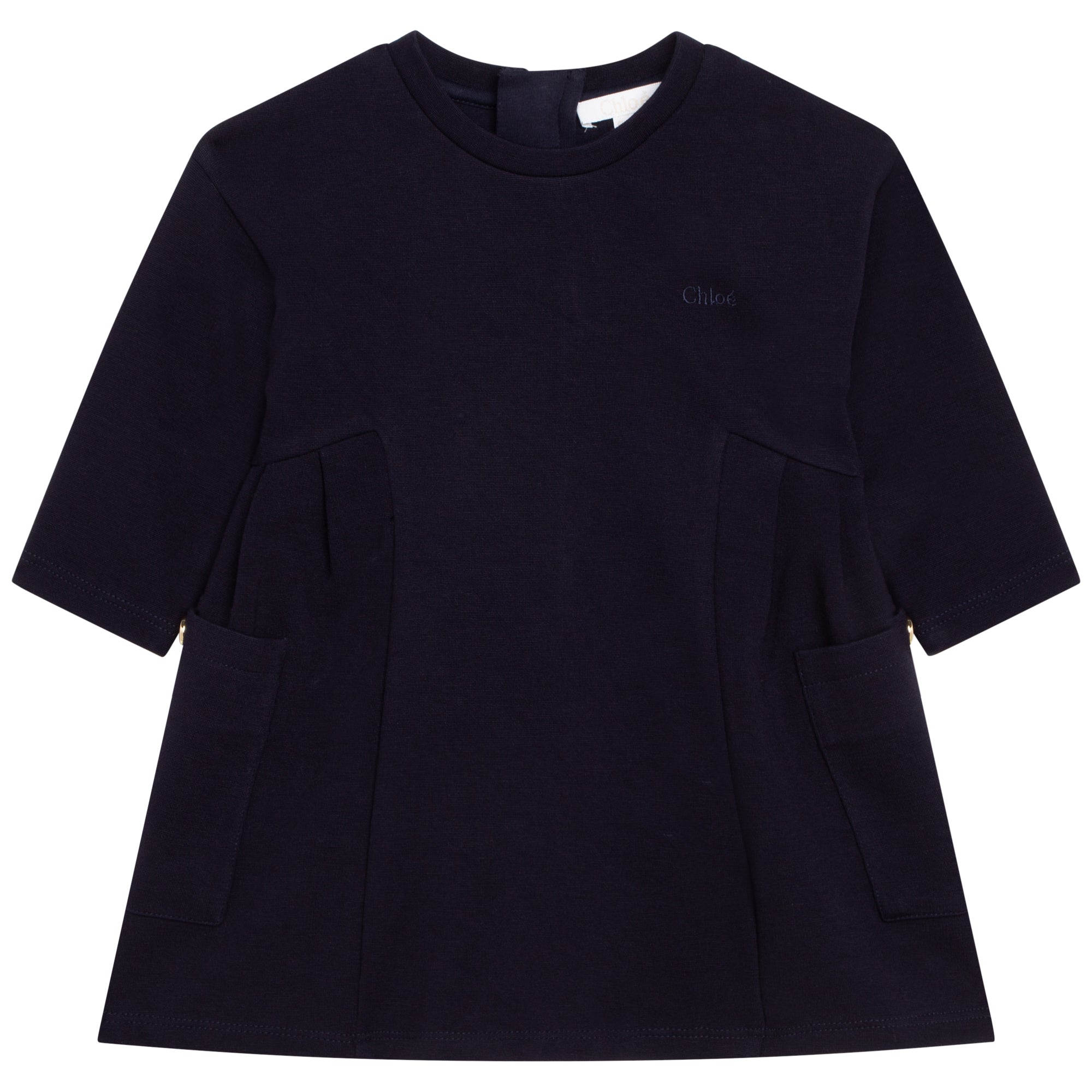 CHLOÉ NAVY MILANO TODDLER DRESS