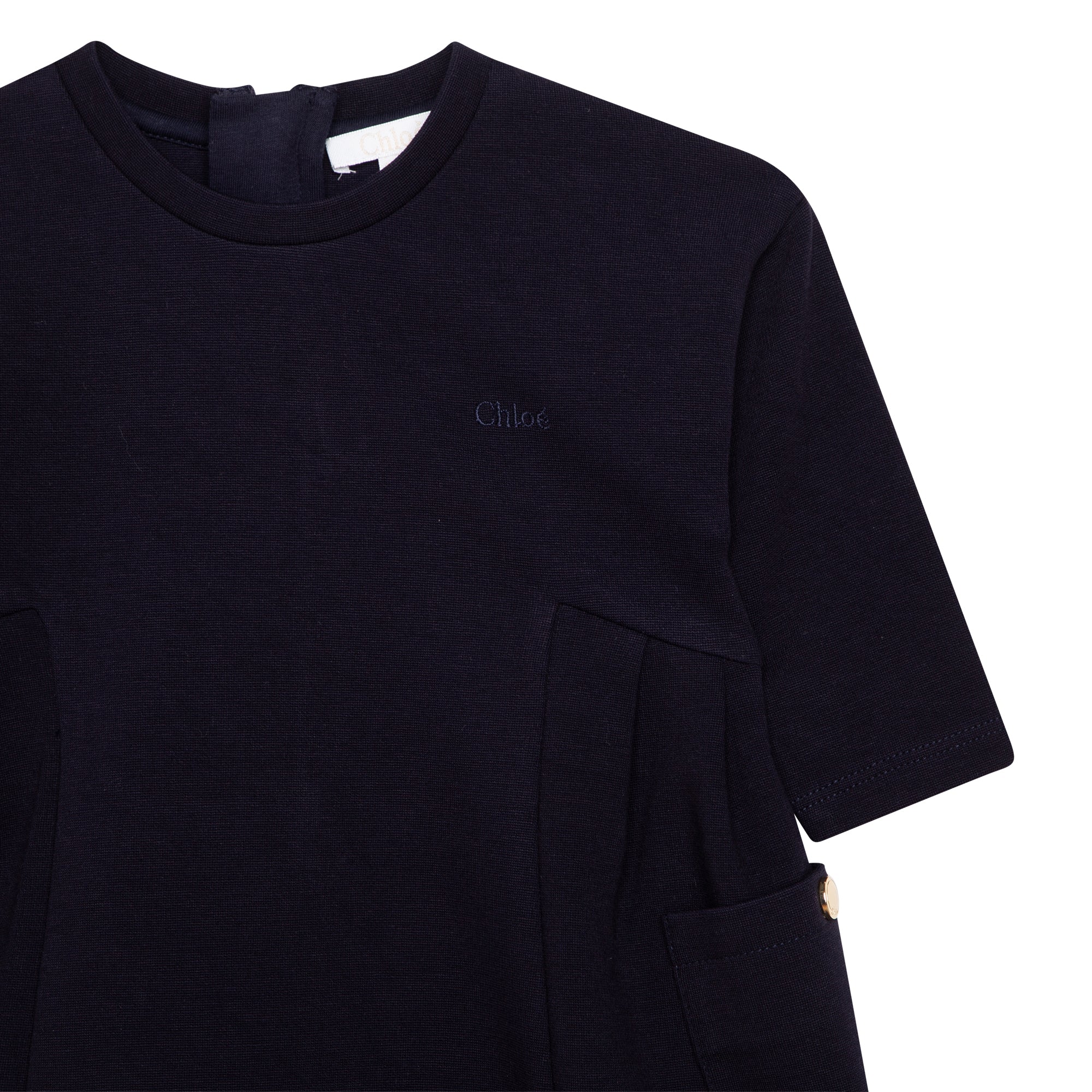 CHLOÉ NAVY MILANO TODDLER DRESS