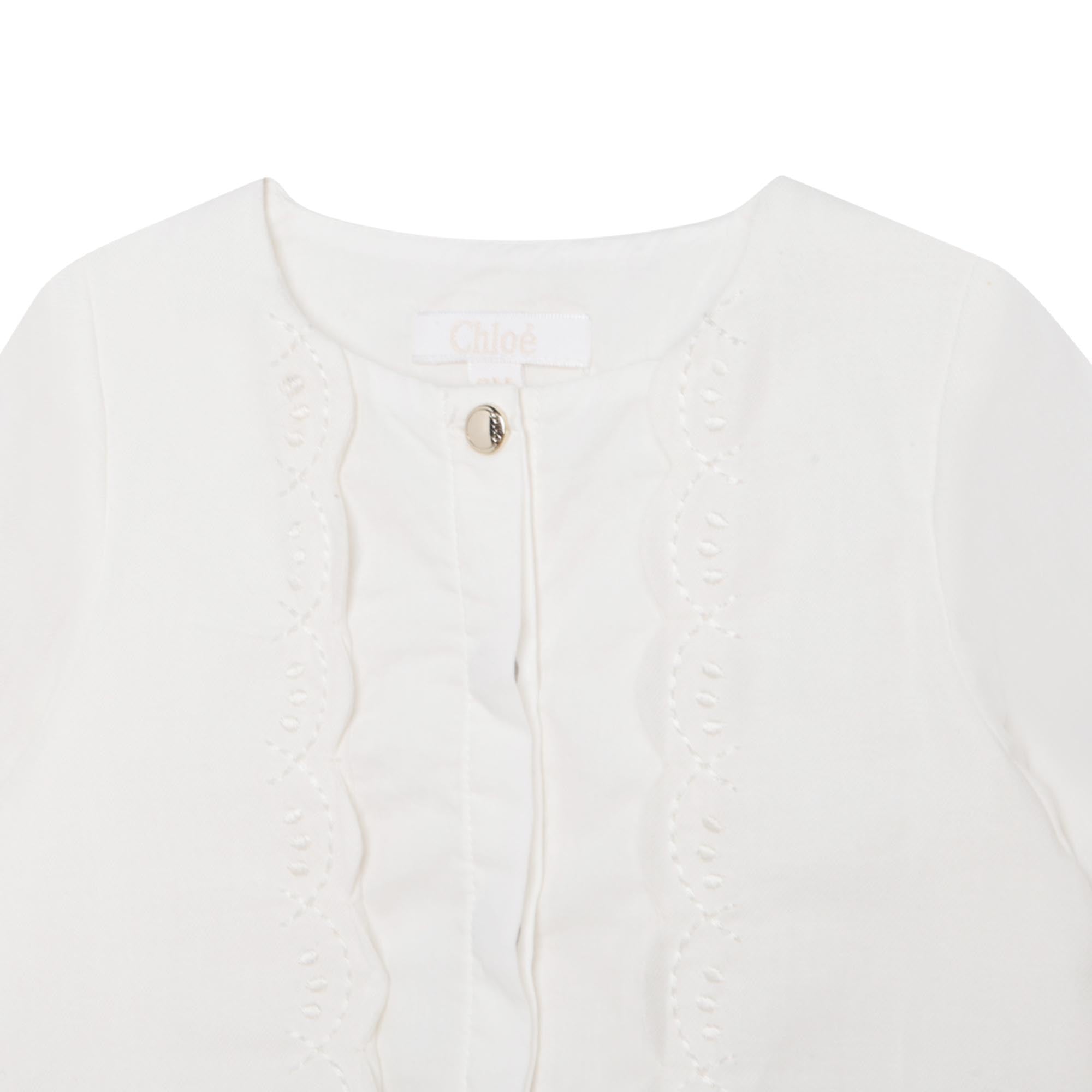 CHLOÉ WHITE CEREMONY TODDLER DRESS