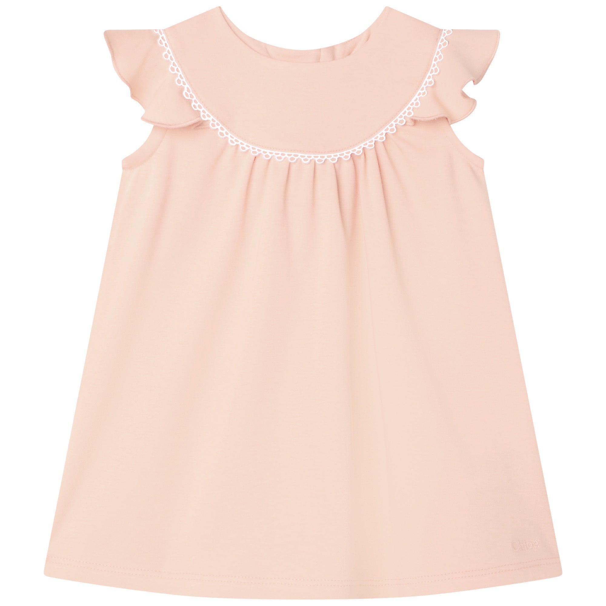 CHLOÉ PALE PINK TODDLER DRESS SS23
