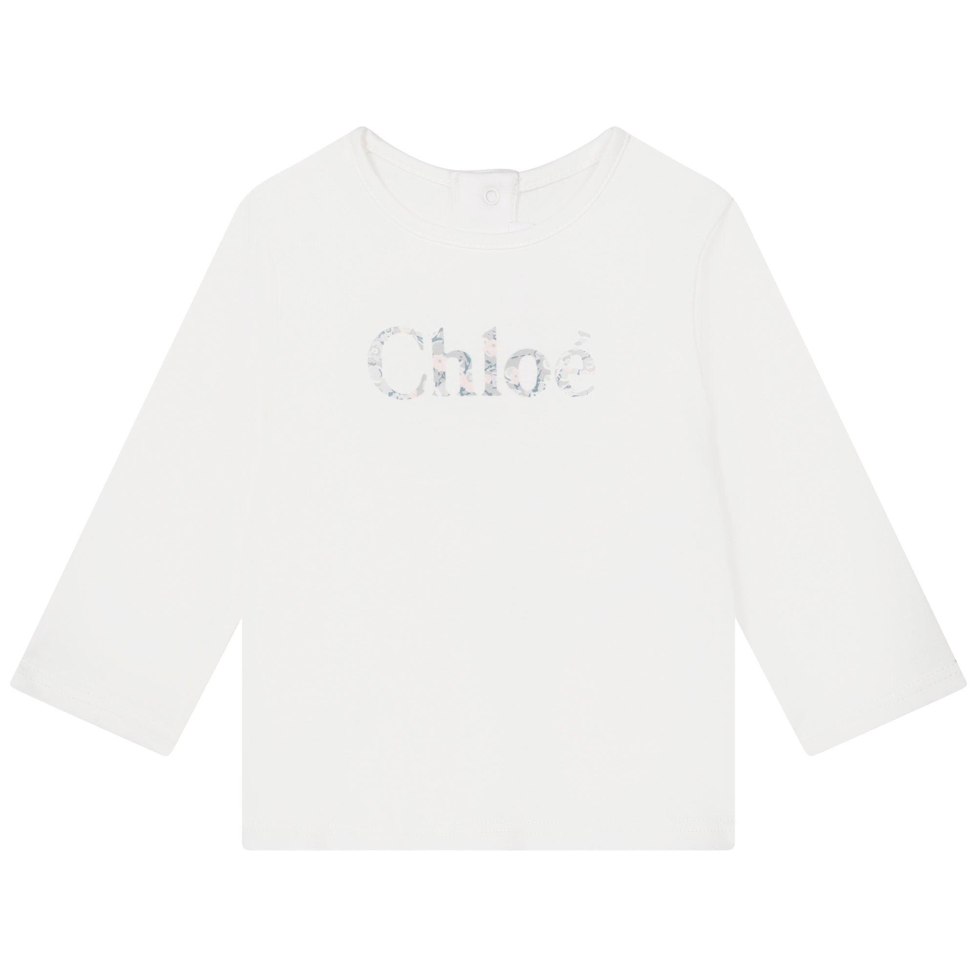 CHLOÉ MARBLE PRINT LONG SLEEVE T-SHIRT