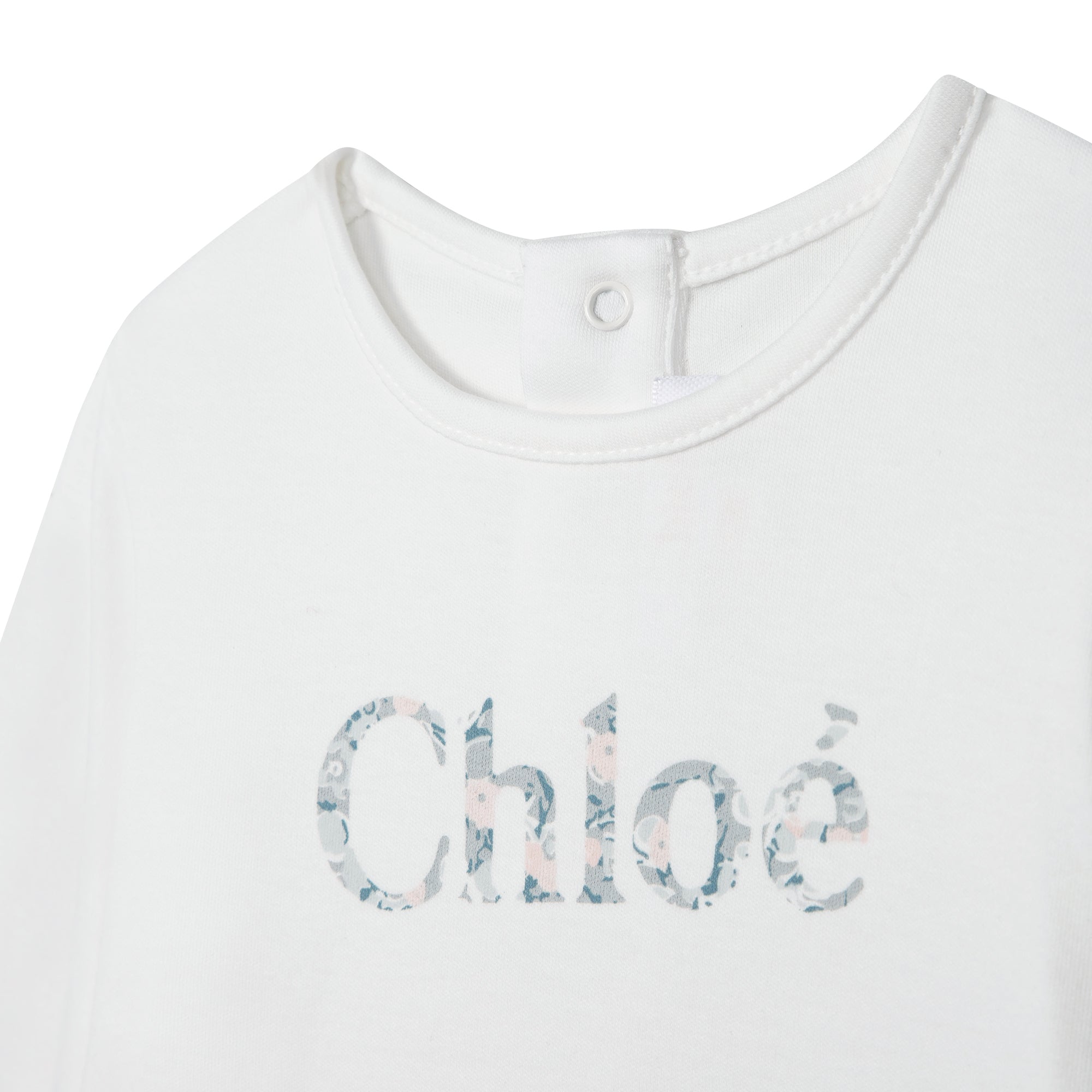 CHLOÉ MARBLE PRINT LONG SLEEVE T-SHIRT