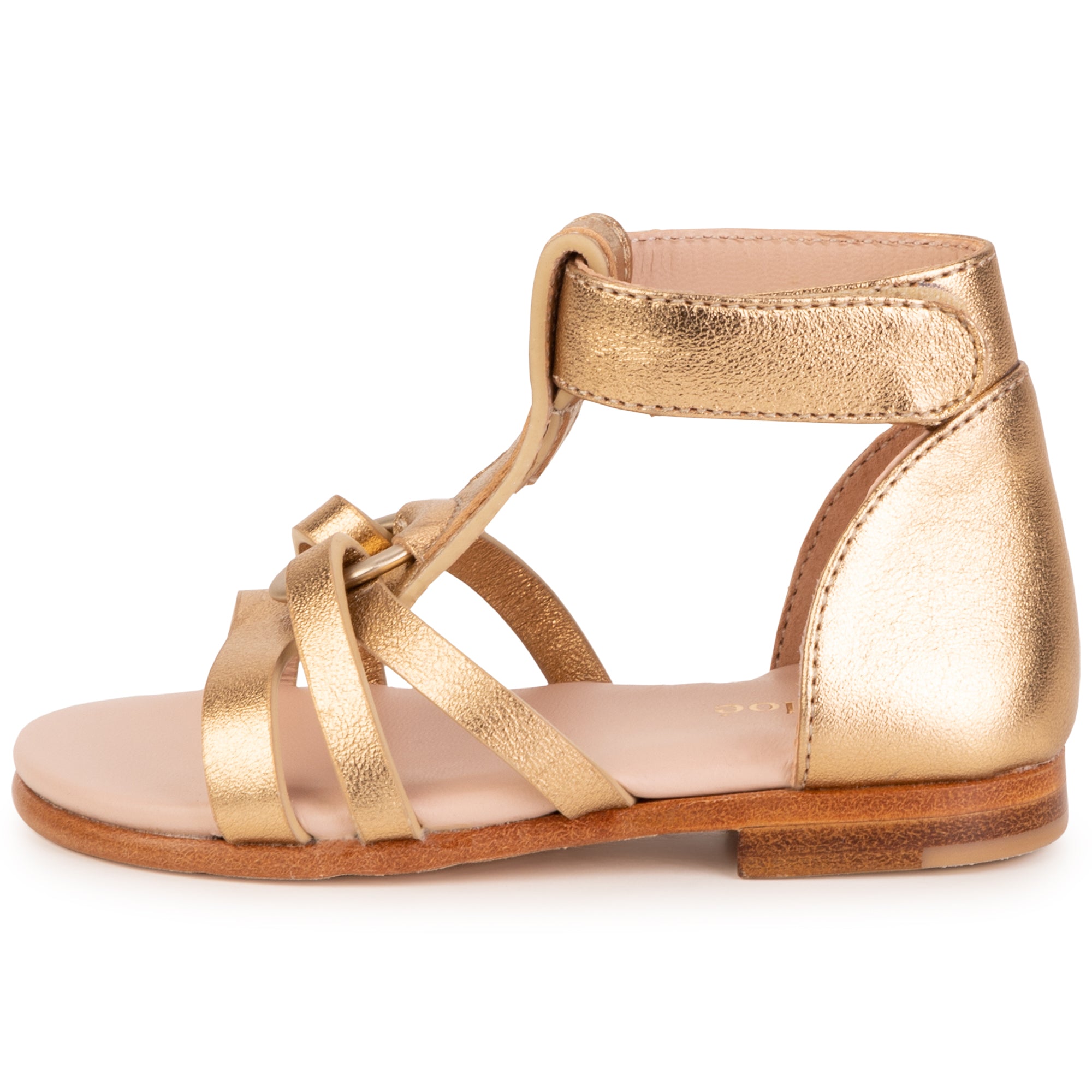 CHLOÉ GOLD TODDLER SANDALS