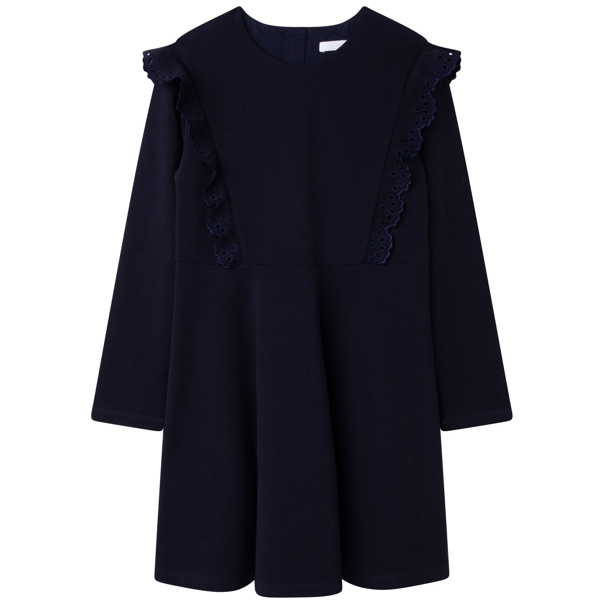 CHLOÉ GIRLS NAVY MILANO DRESS