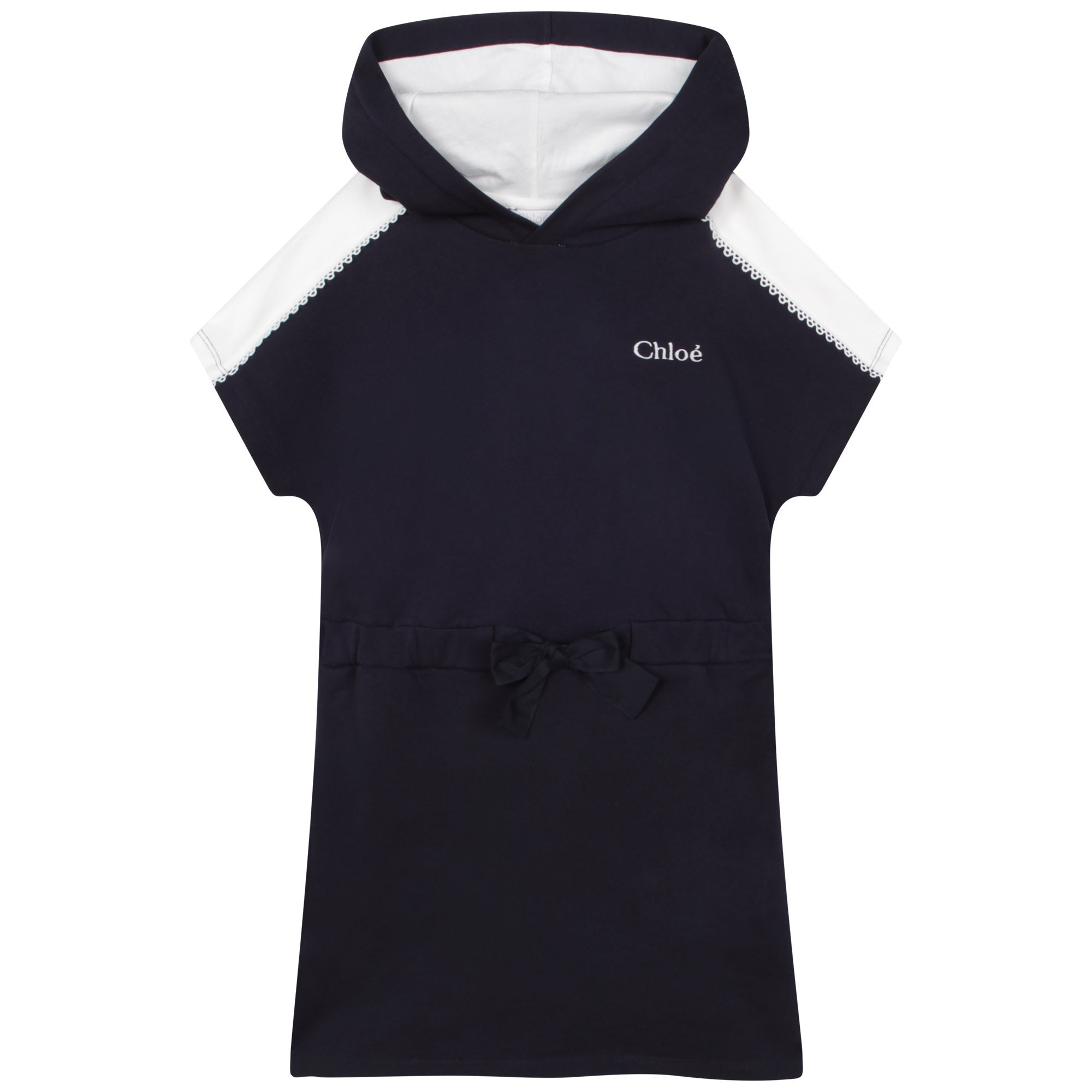 CHLOÉ NAVY HOODED DRESS