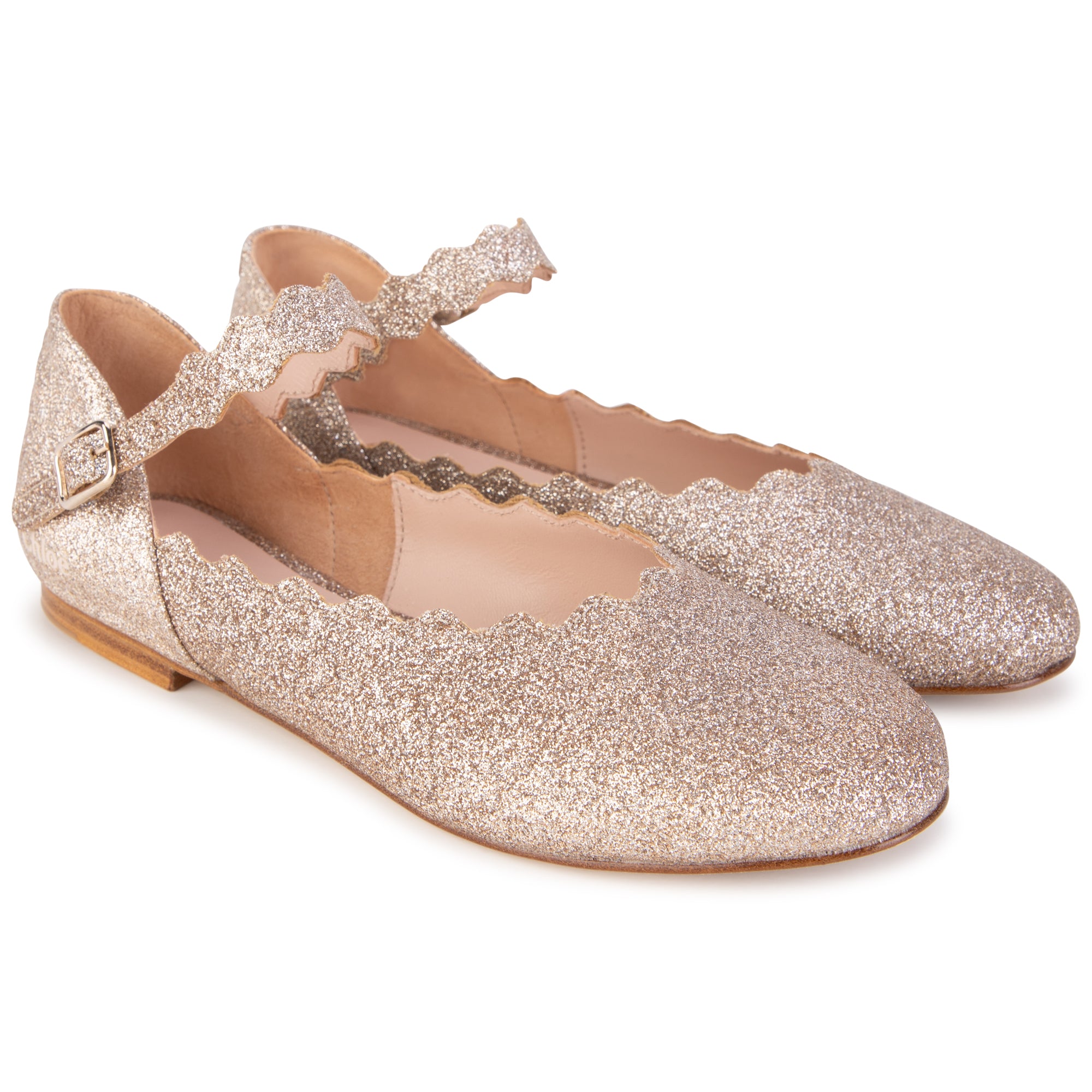CHLOÉ GLITTER BALLERINA SHOES