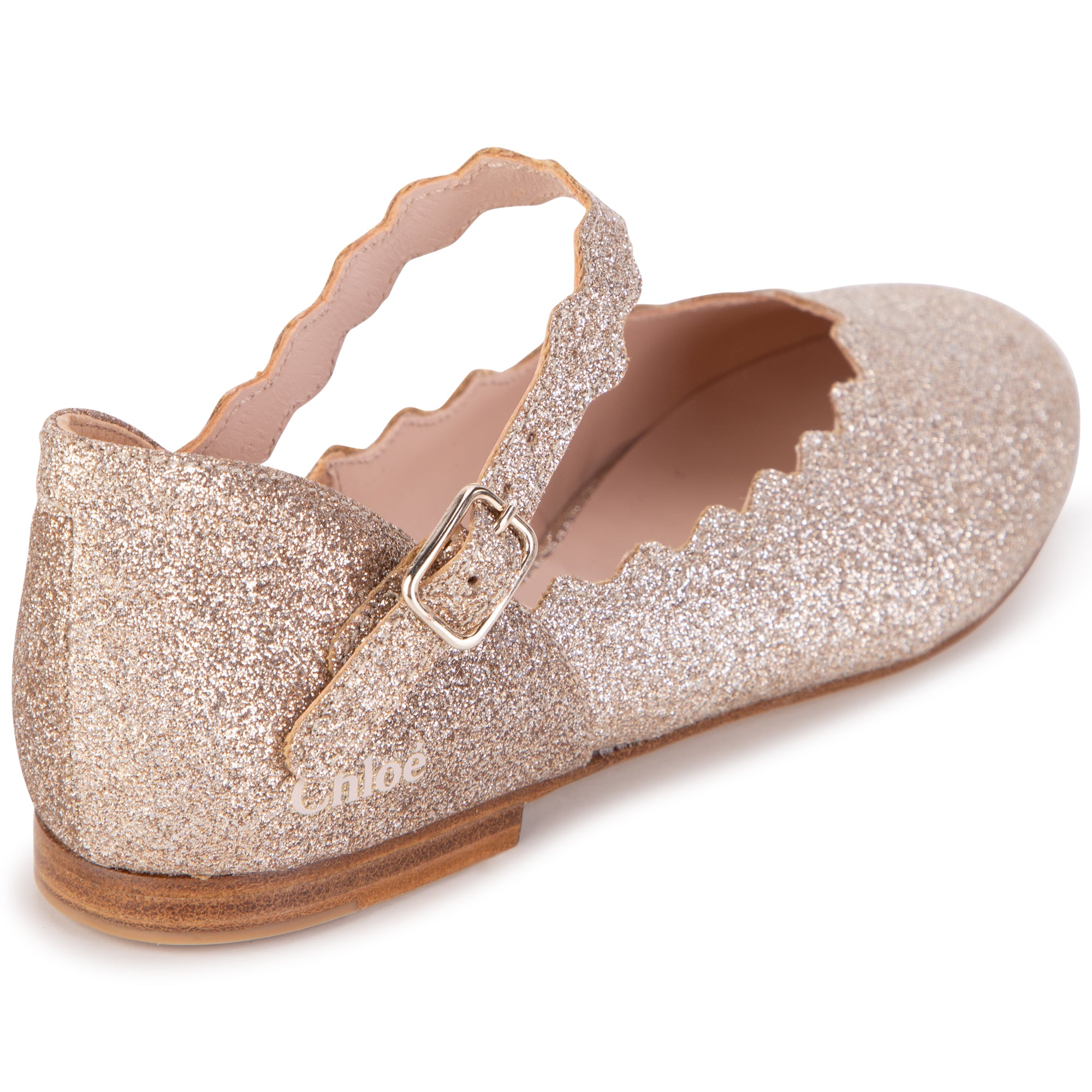 CHLOÉ GLITTER BALLERINA SHOES