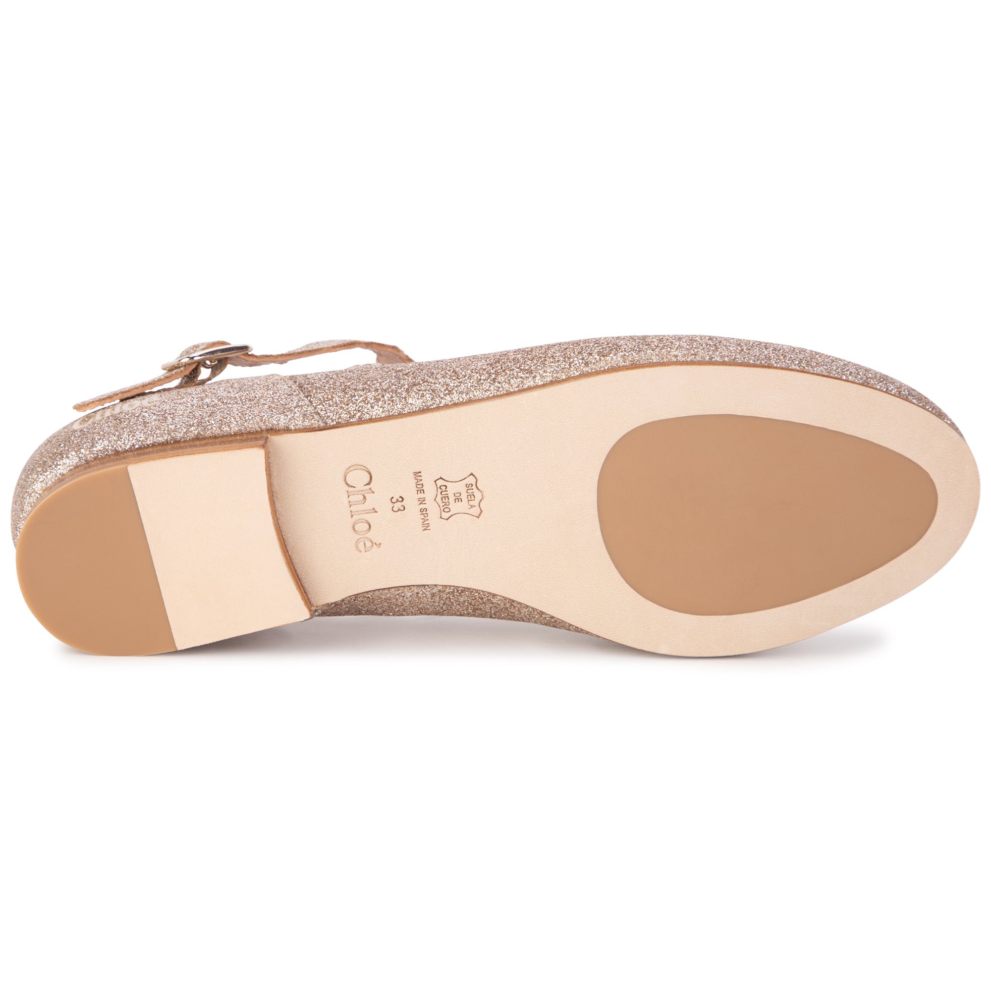 CHLOÉ GLITTER BALLERINA SHOES