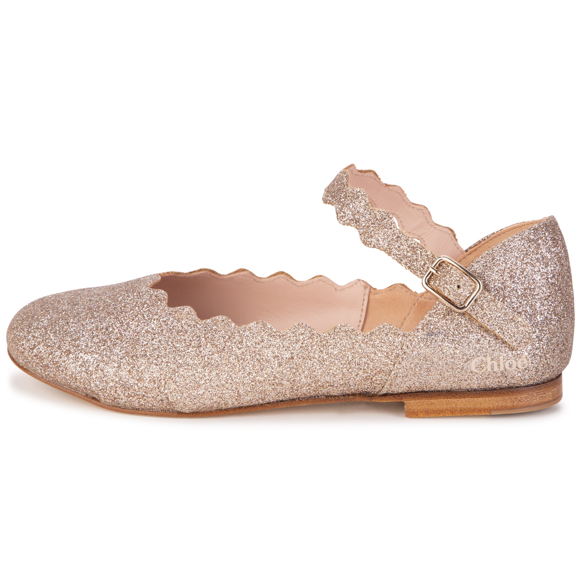 CHLOÉ GLITTER BALLERINA SHOES