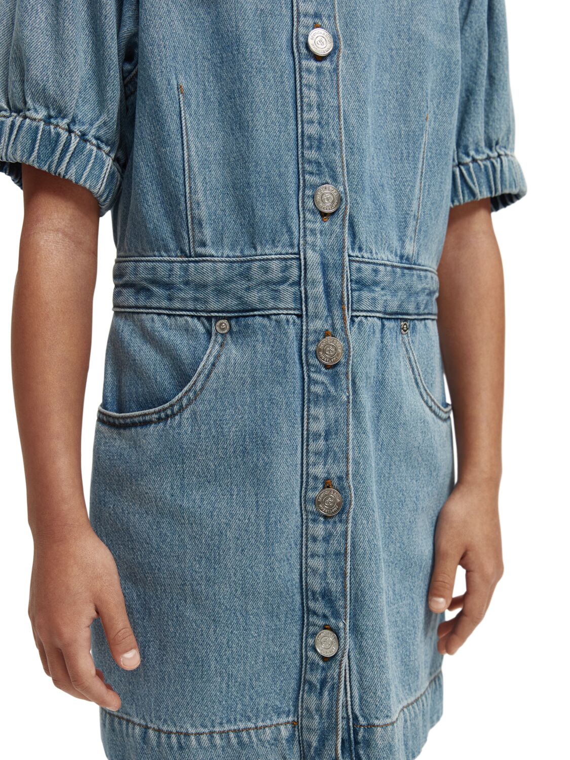 Short sleeve denim dress