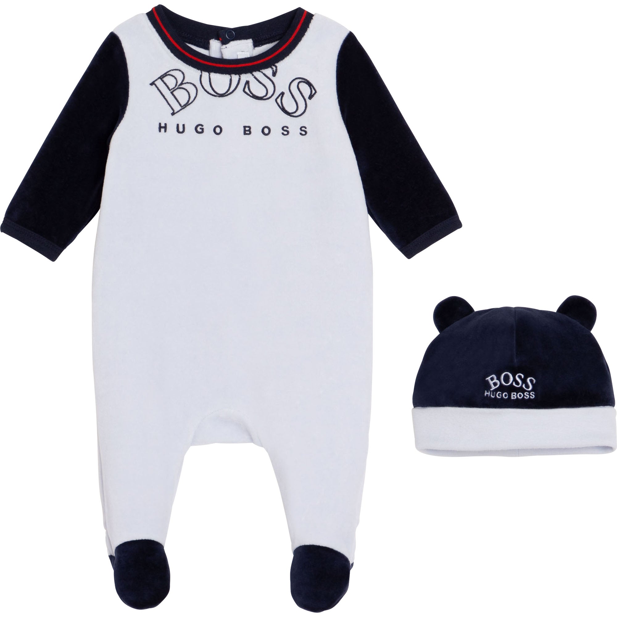 HUGO BOSS Baby Pale Blue Onesie & Hat