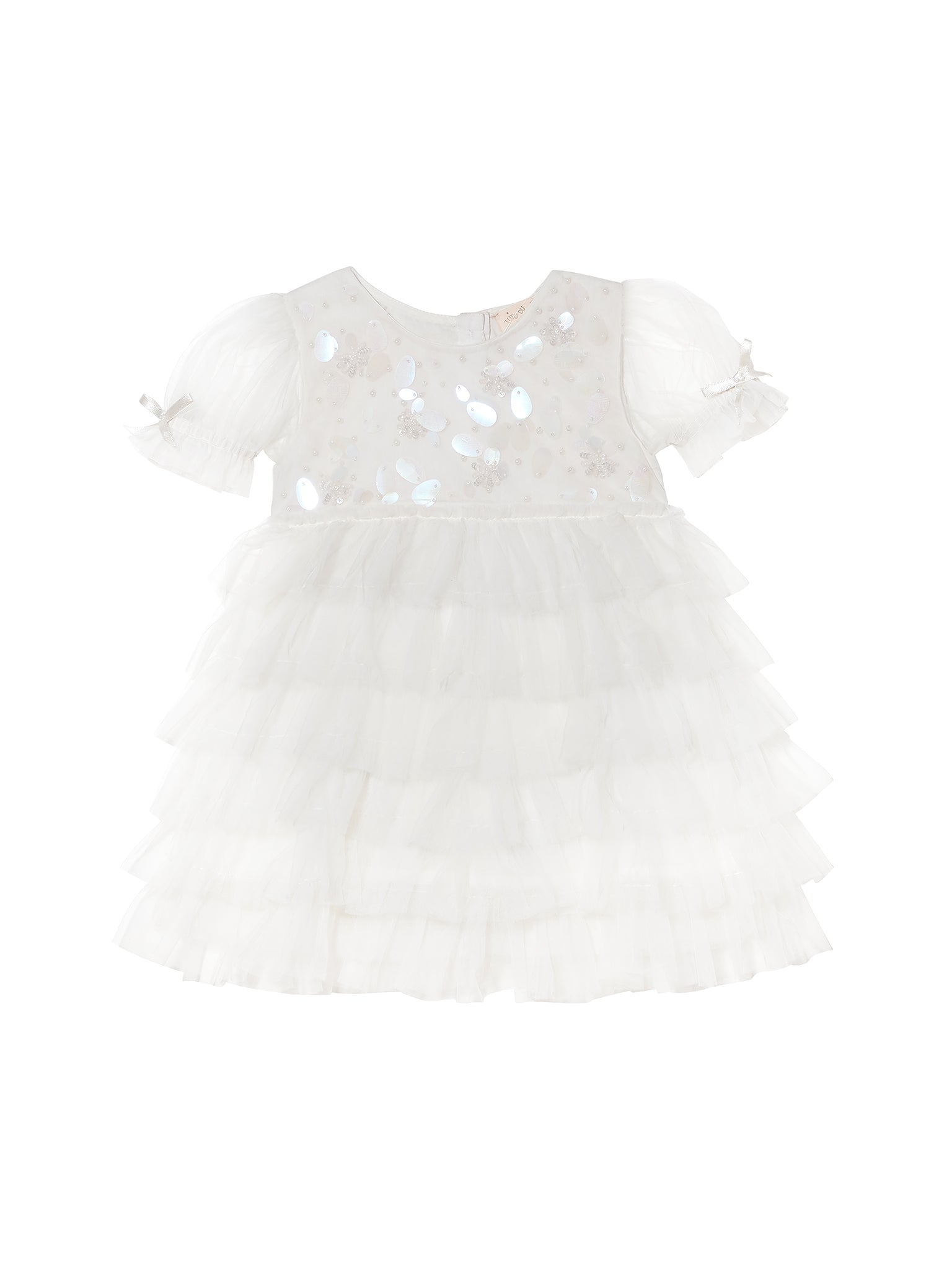 TUTU DU MONDE-Bébé White Lucky Charm Tulle Dress