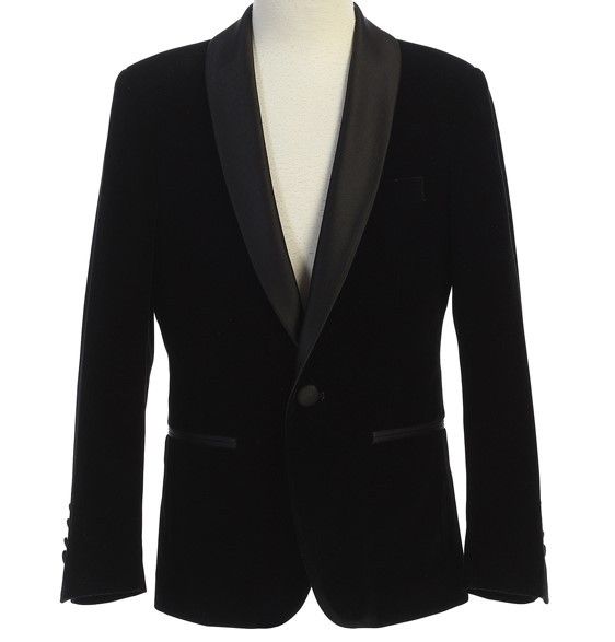 Black Velvet Jacket with Satin Lapel