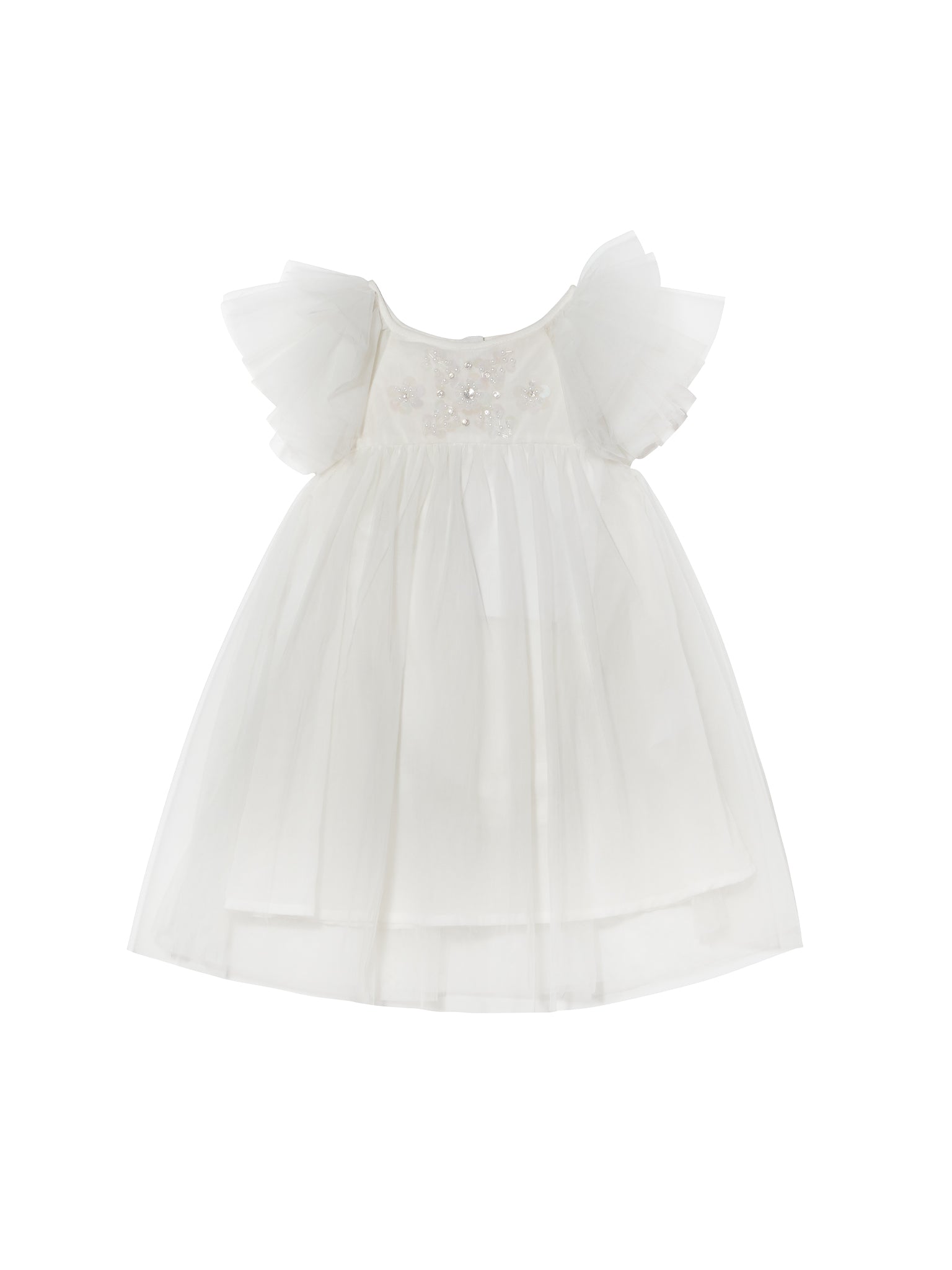 TUTU DU MONDE-Bébé White Bon Vivant Tulle Dress